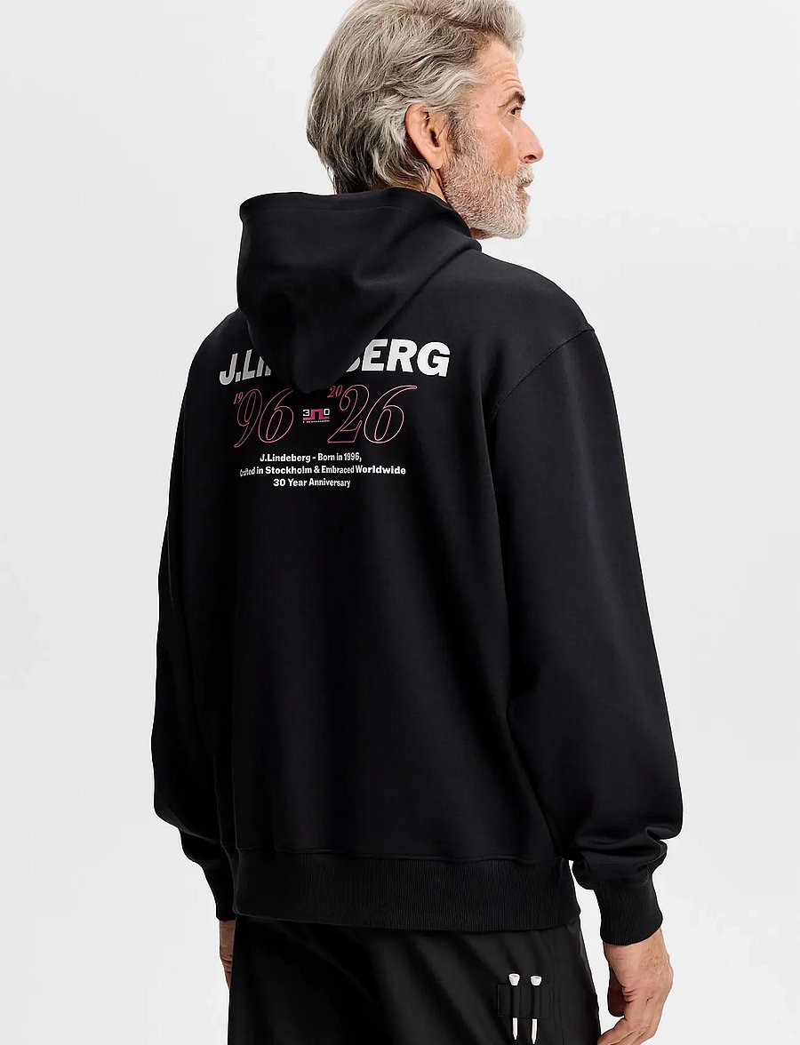 J. Lindeberg - 30Y Callan Unisex Hoodie - overdele - black - 3