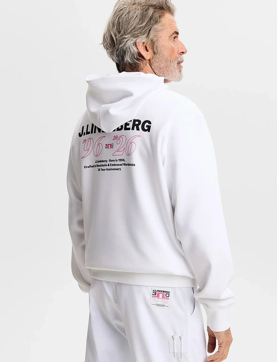 J. Lindeberg - 30Y Callan Unisex Hoodie - overdele - white - 3