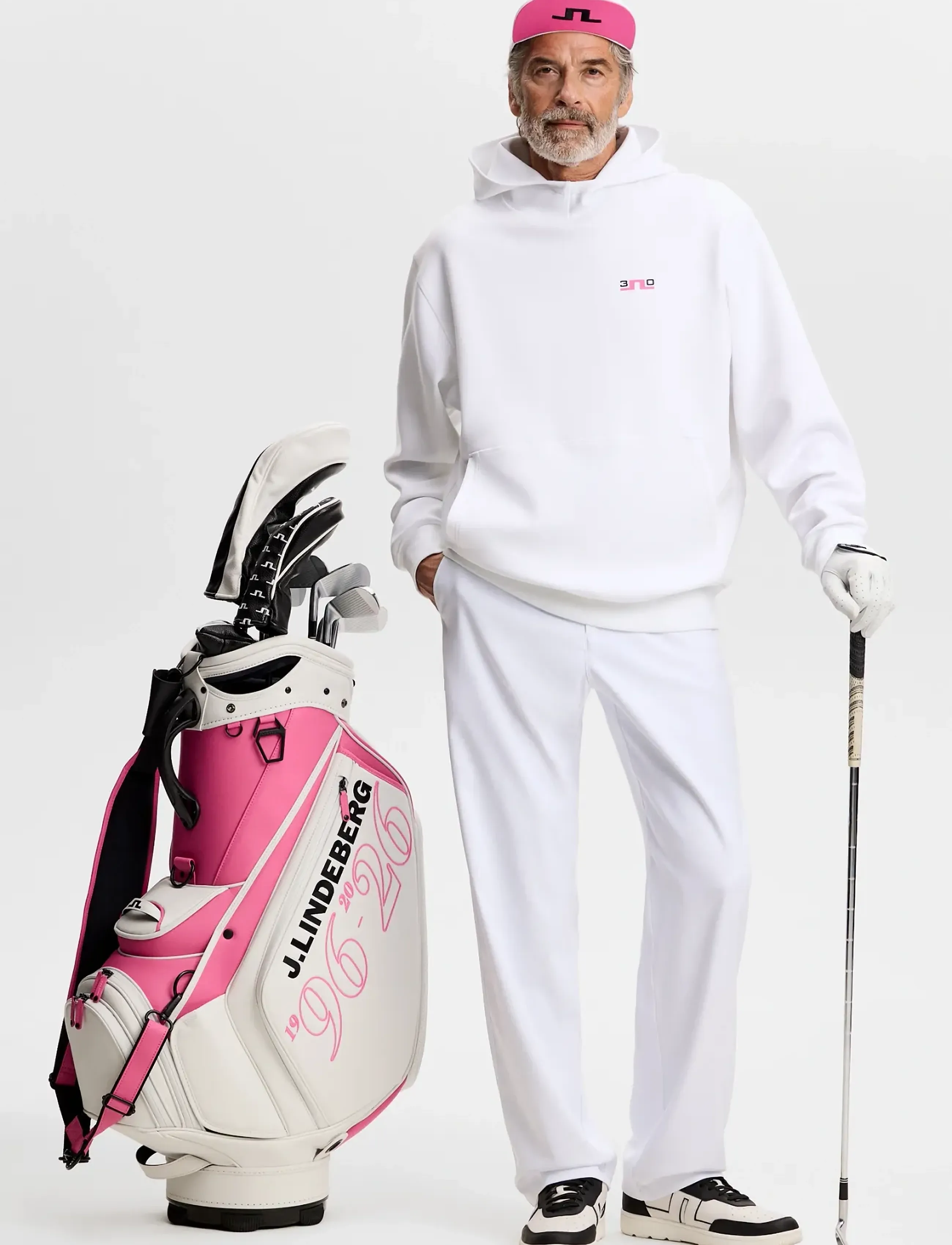 J. Lindeberg - 30Y Callan Unisex Hoodie - overdele - white - 4