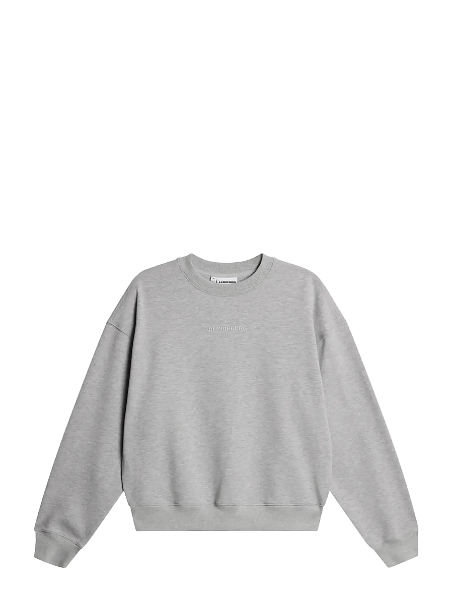 J. Lindeberg - COVE CREW NECK - hverdags stil - light grey melange - 1