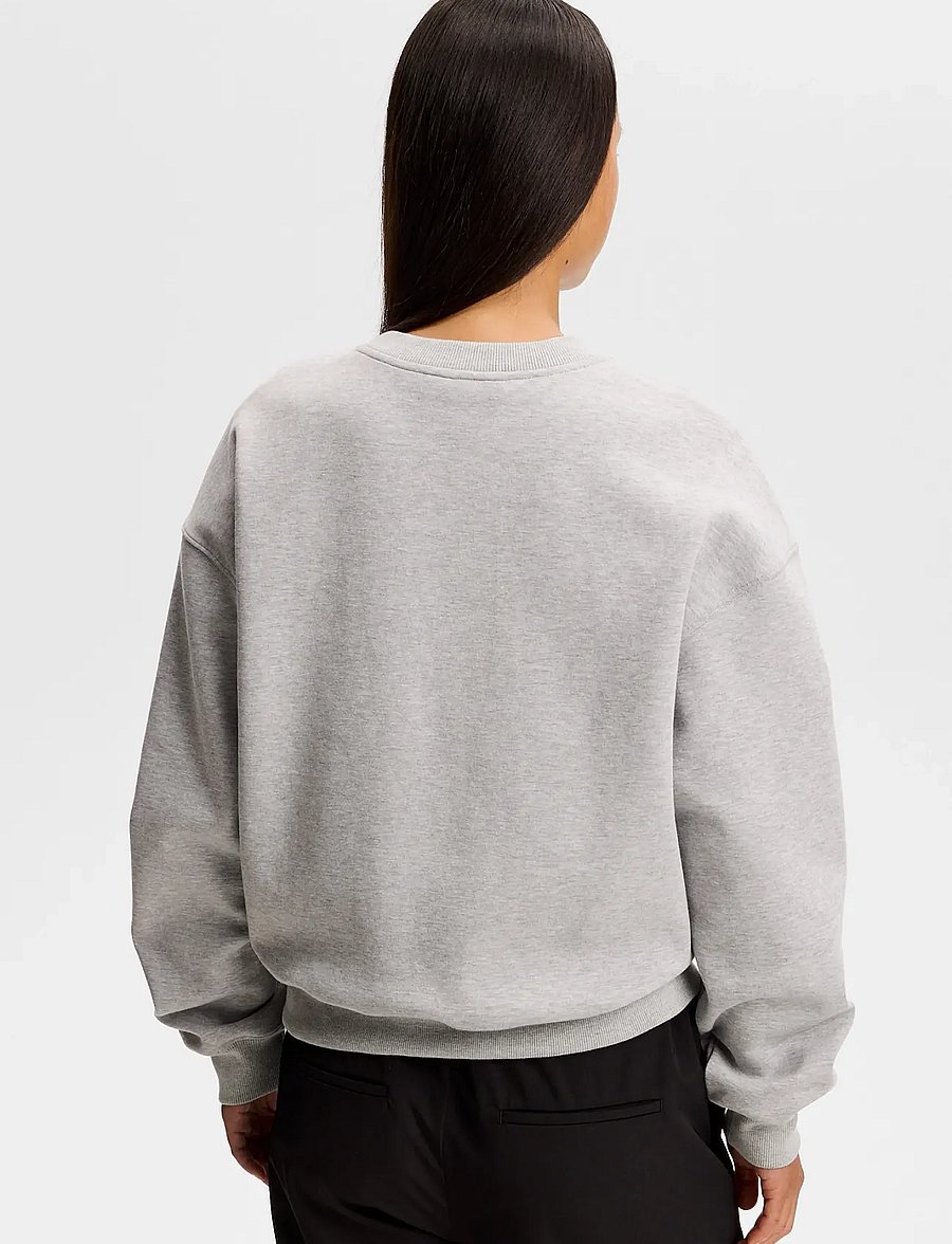 J. Lindeberg - COVE CREW NECK - hverdags stil - light grey melange - 2