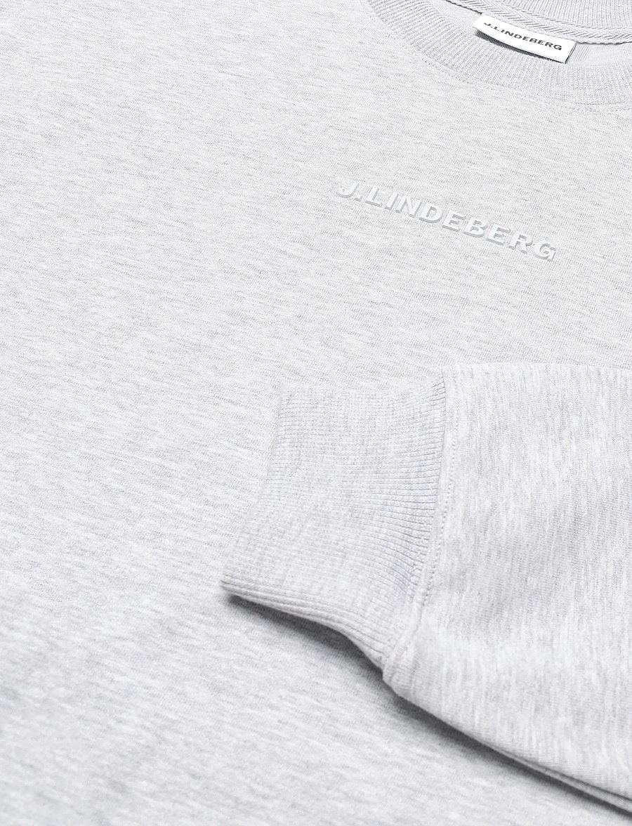 J. Lindeberg - COVE CREW NECK - striktrøjer - light grey melange - 2