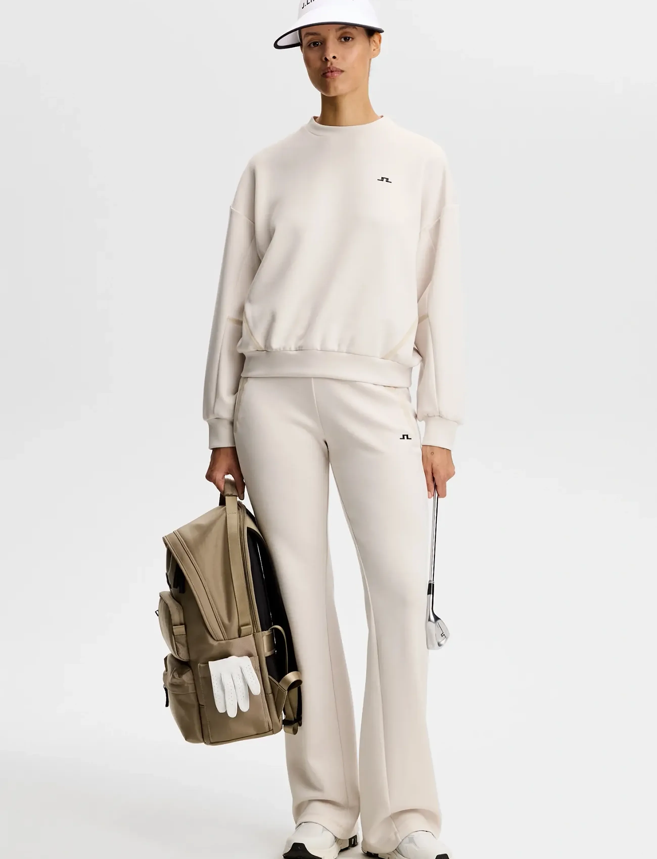 J. Lindeberg - Aura Crew Neck - everyday style - moonbeam - 2