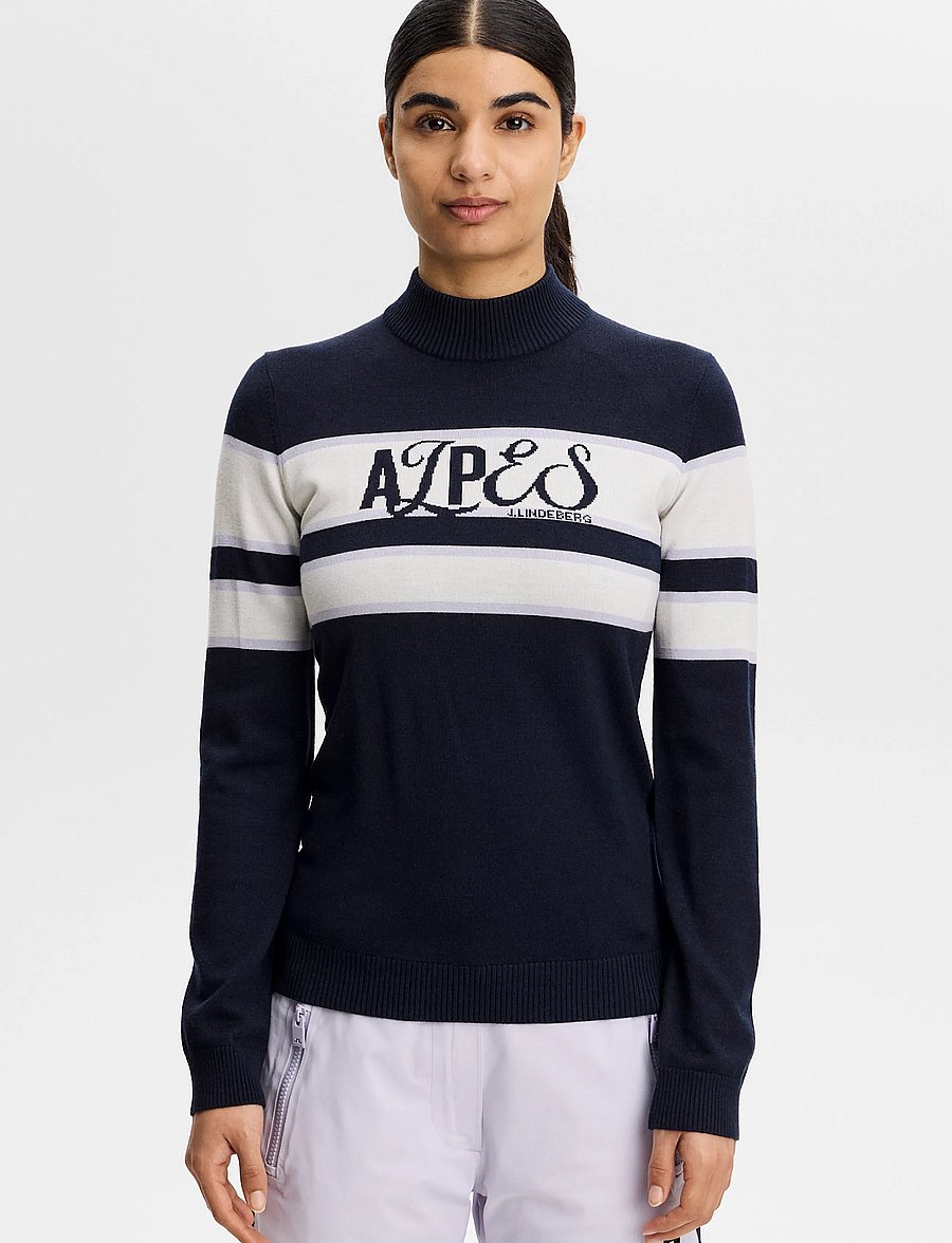 J. Lindeberg - MIRACLE KNITTED SWEATER - striktrøjer - jl navy - 0