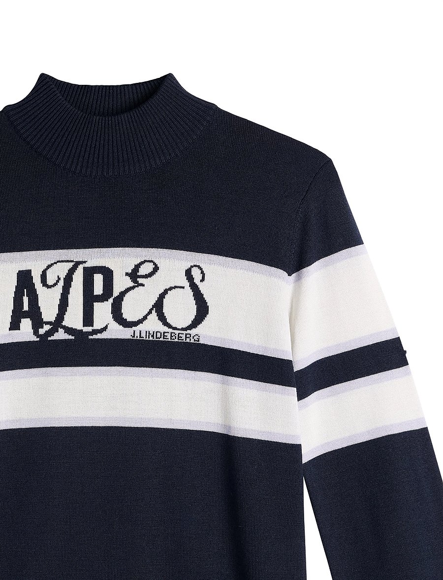 J. Lindeberg - MIRACLE KNITTED SWEATER - striktrøjer - jl navy - 5