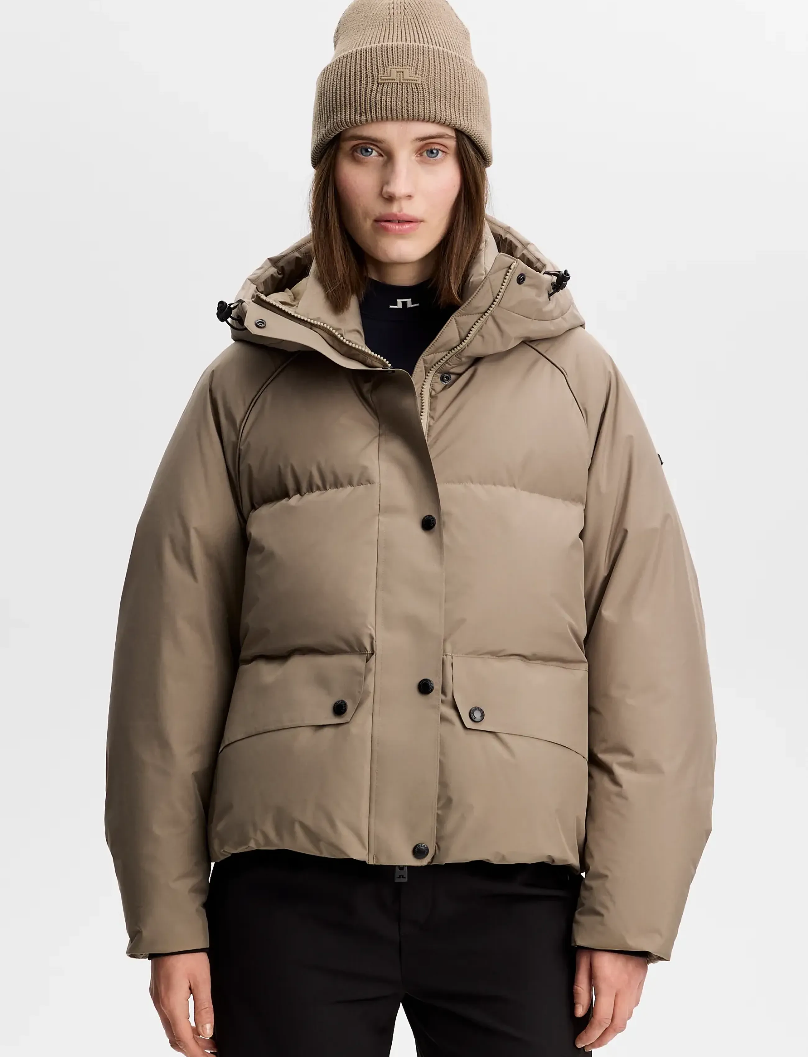 J. Lindeberg LEA DOWN JACKET - Tøj - BRINDLE / beige