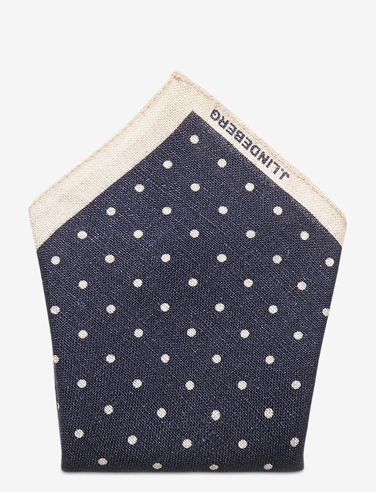 28 Pocket Square Printed Dot - JL NAVY