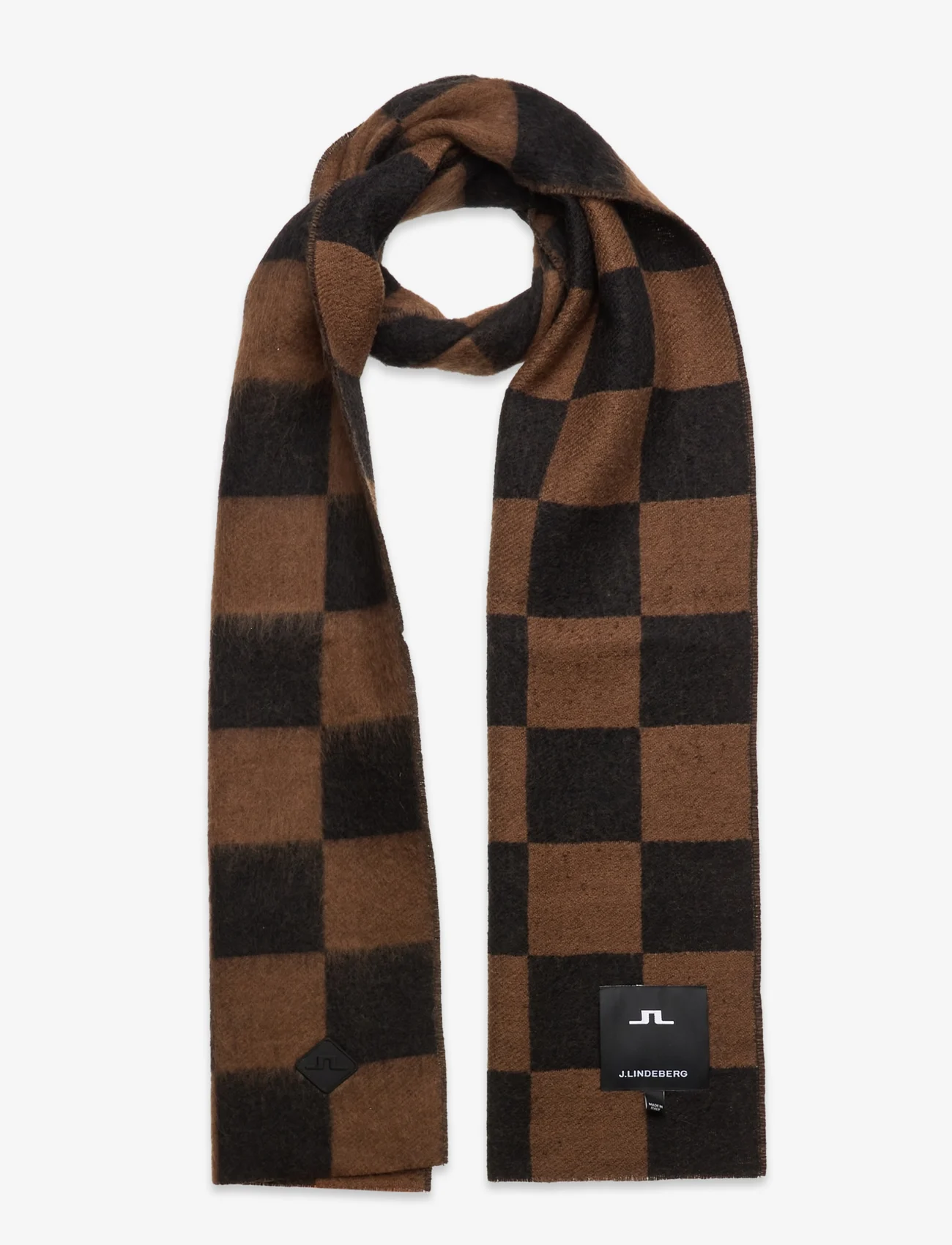 J. Lindeberg - Check Scarf - winter scarves - chipmunk - 0