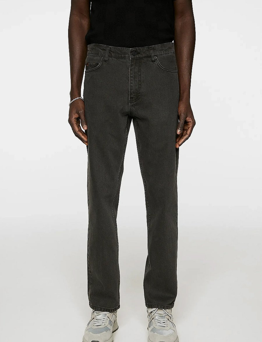 J. Lindeberg - Cody Biocoat Regular Jeans - beinar gallabuxur - asphalt - 0