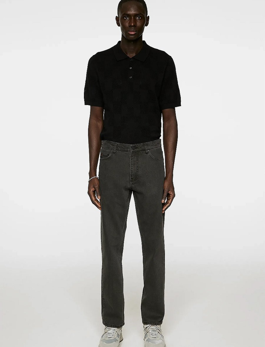 J. Lindeberg - Cody Biocoat Regular Jeans - beinar gallabuxur - asphalt - 4