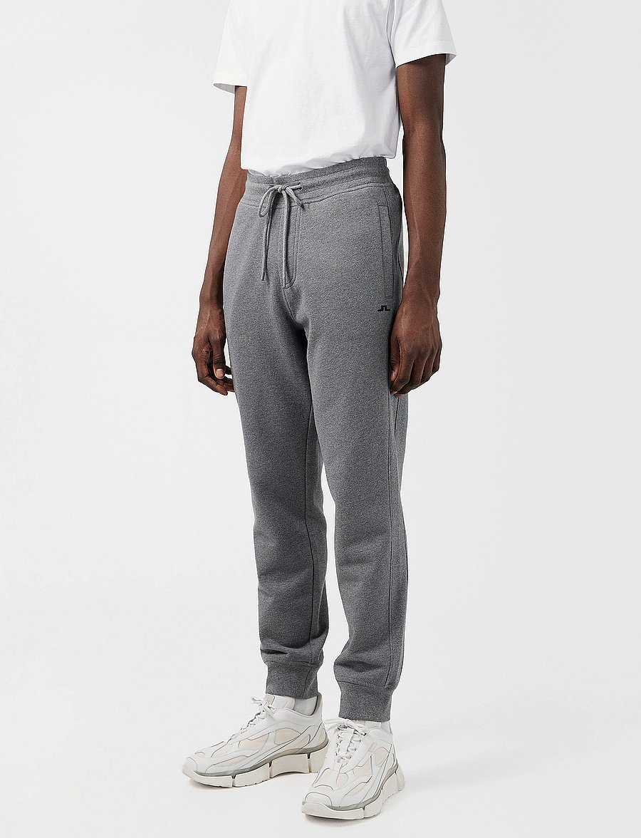 J. Lindeberg - Cal Sweat Pant - joggingbyxor - mid grey melange - 0