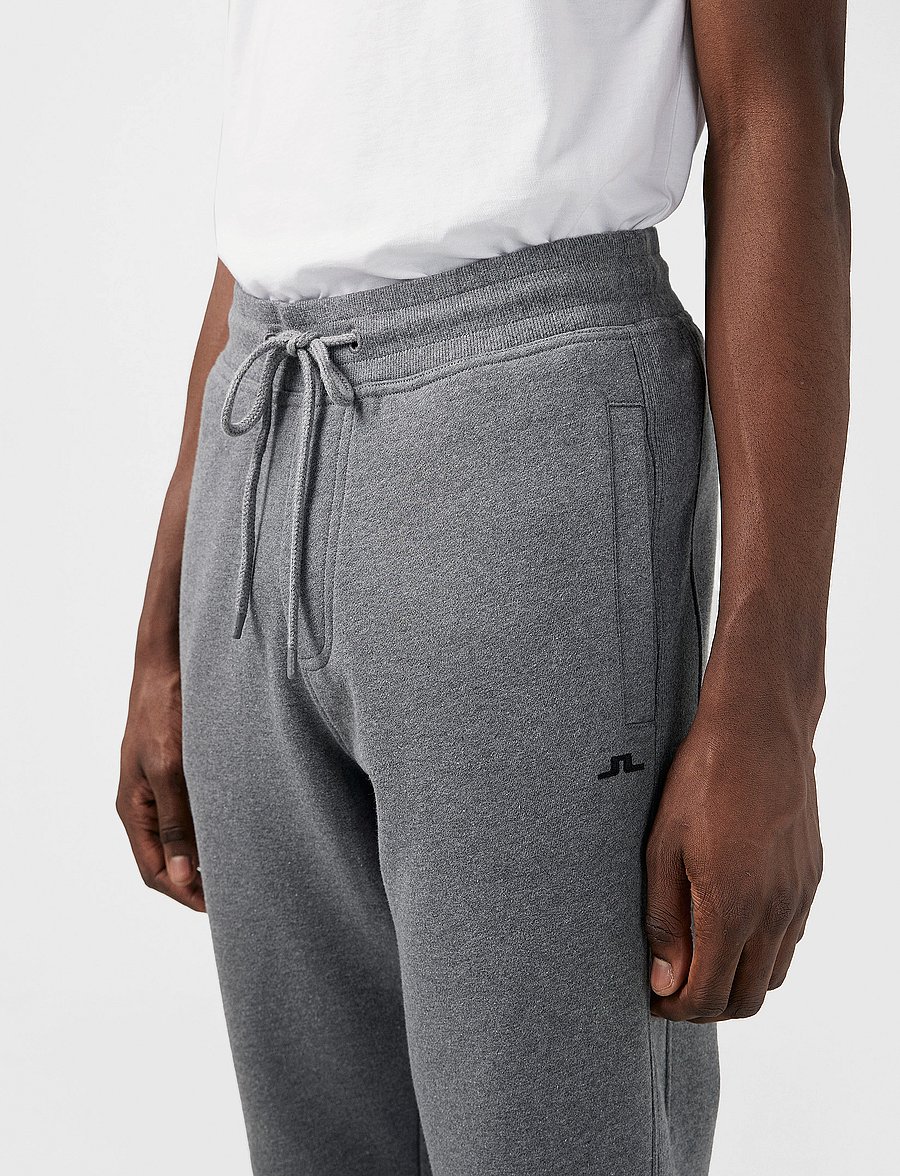 J. Lindeberg - Cal Sweat Pant - joggingbyxor - mid grey melange - 4