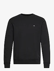 J. Lindeberg - M Crew Neck Sweat - sportiska stila džemperi - black - 0