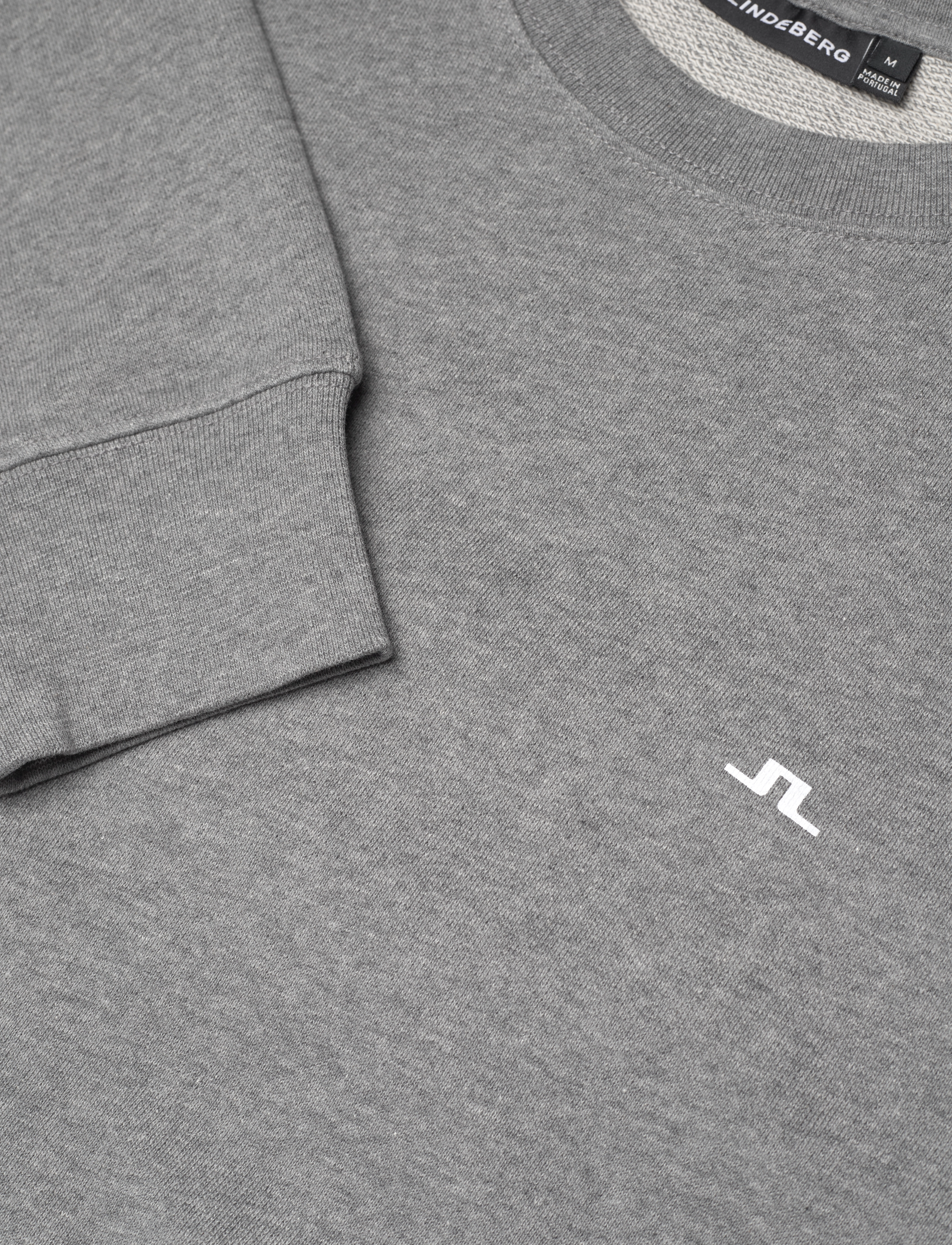 J. Lindeberg - M Crew Neck Sweat - sweatshirts - grey melange - 2