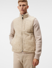 J. Lindeberg - Duncan Wool Fleece Vest - sweatshirts - oyster gray - 1