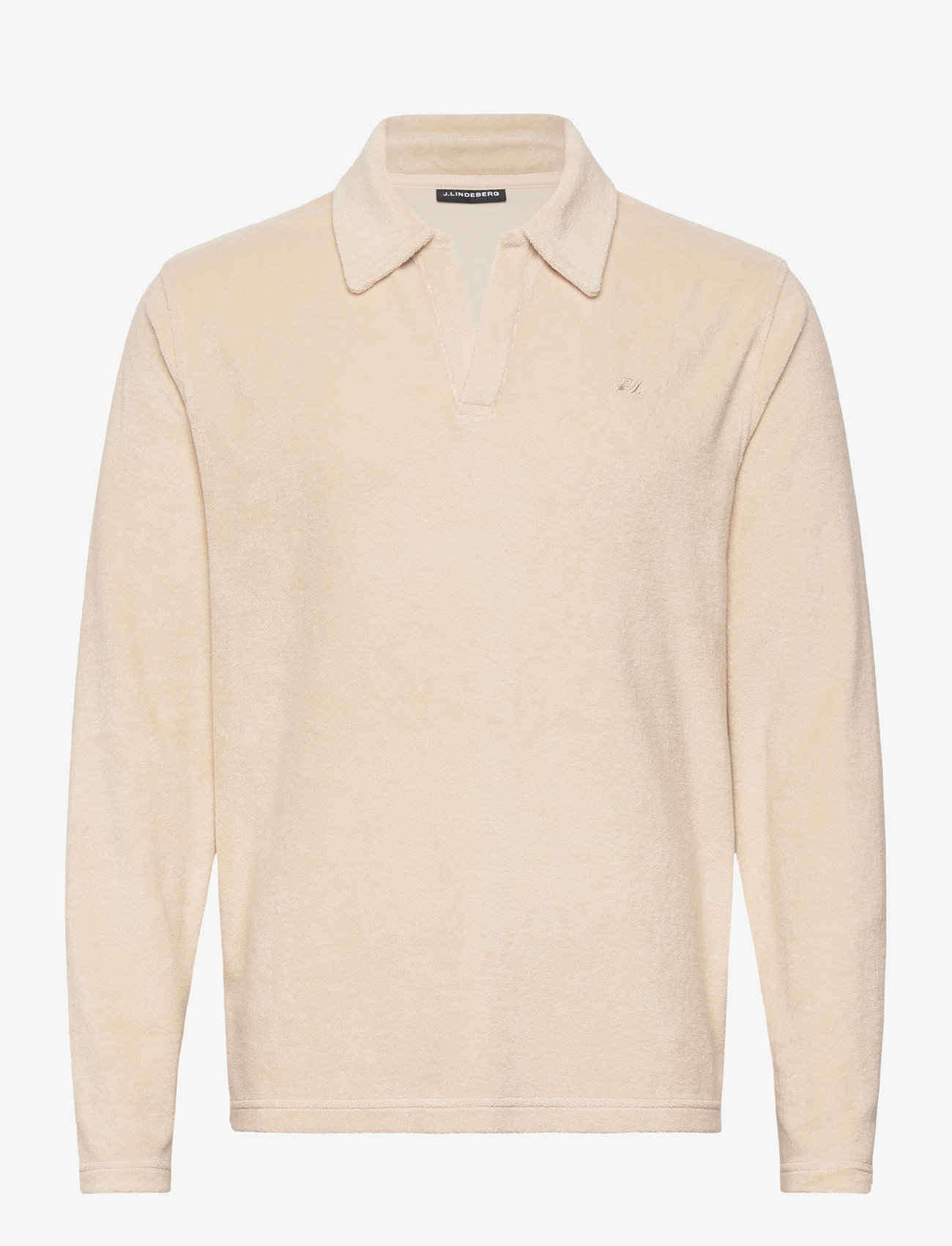 J. Lindeberg - Thomas Terry Shirt - long-sleeved knitted polos - moonbeam - 1