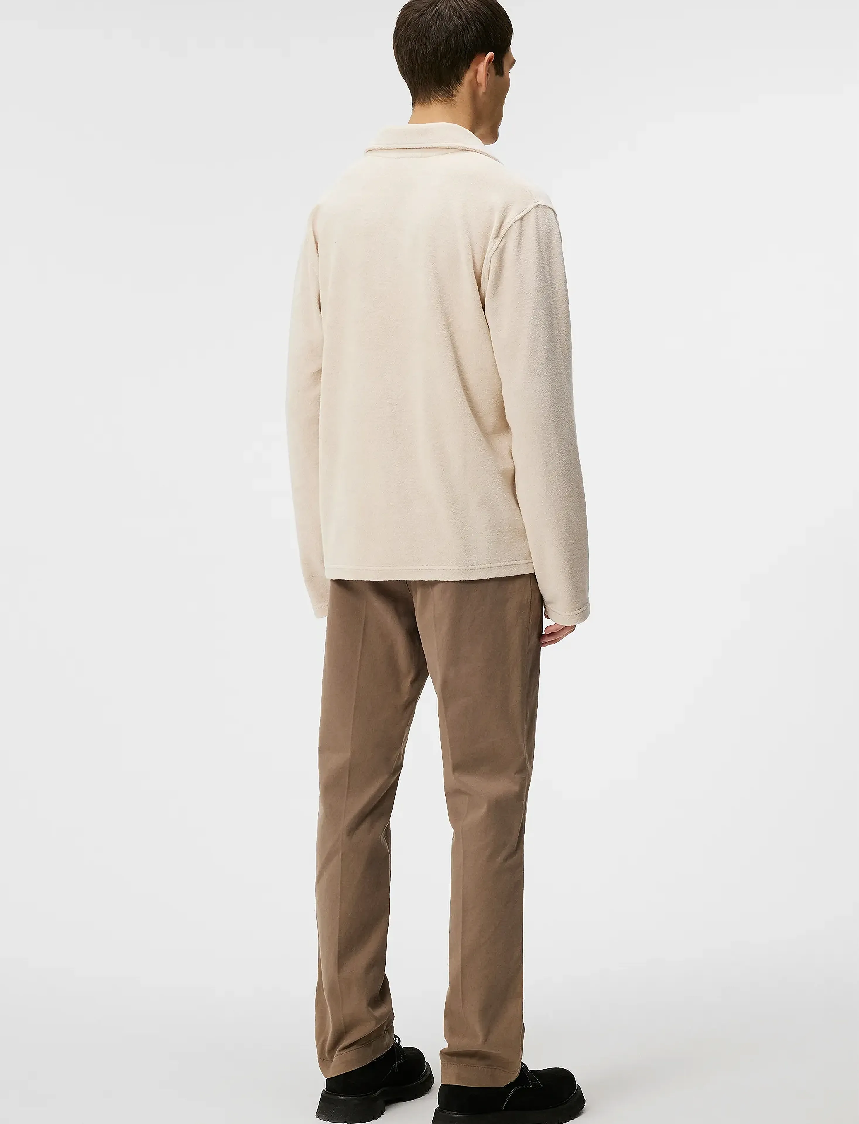 J. Lindeberg - Thomas Terry Shirt - long-sleeved knitted polos - moonbeam - 3