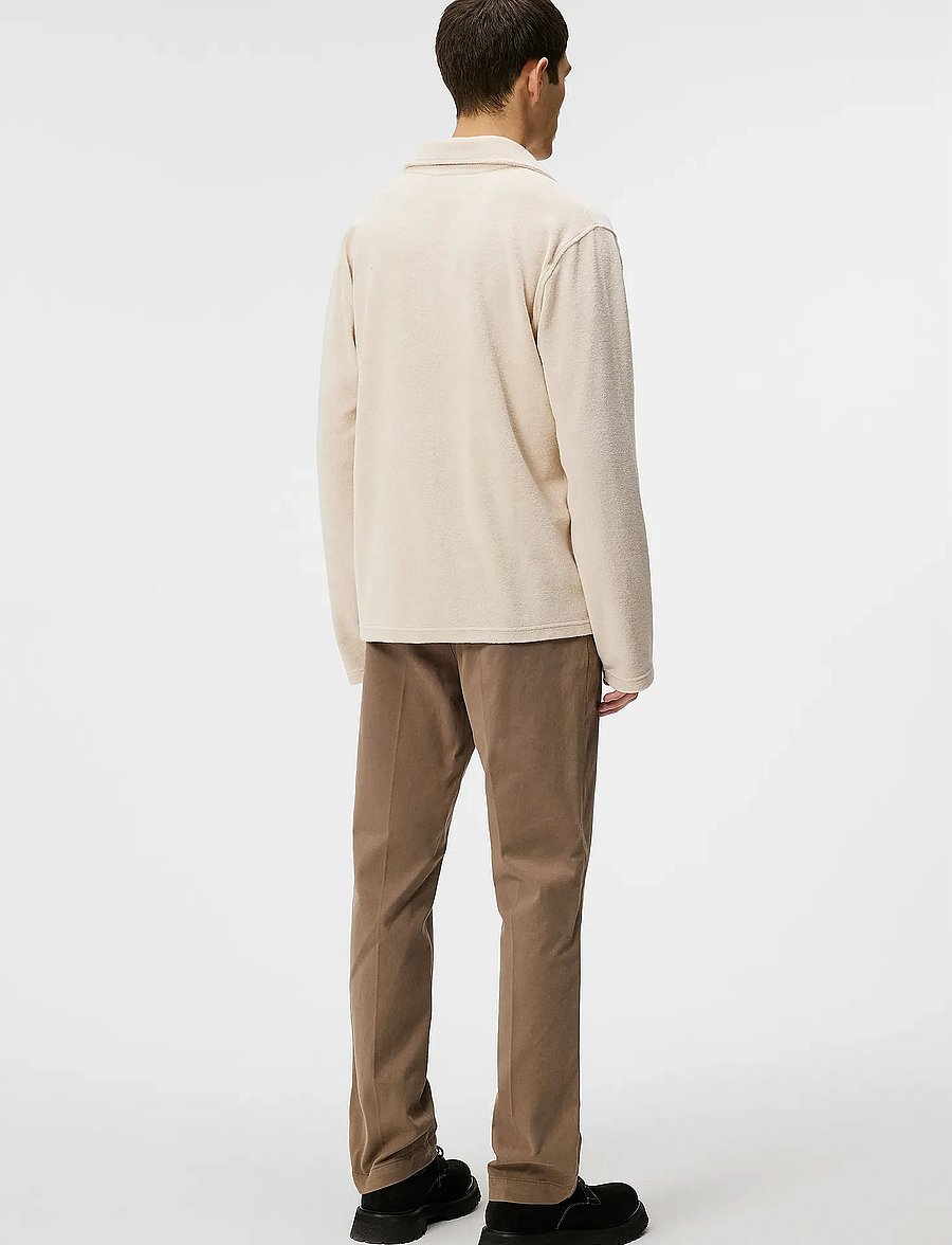 J. Lindeberg - Thomas Terry Shirt - pikkade varrukatega kootud polosärgid - moonbeam - 3