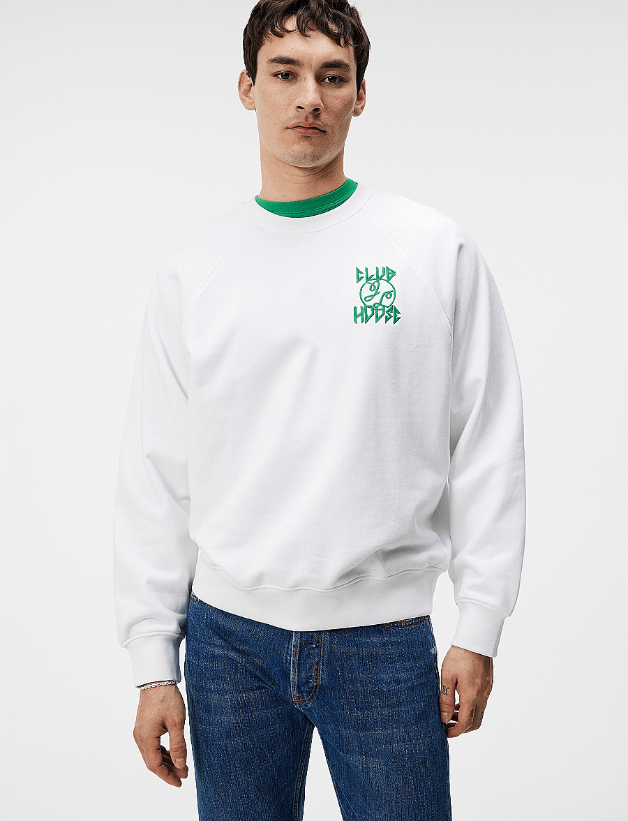J. Lindeberg - Callan Printed Crew - dressipluusid - white - 0