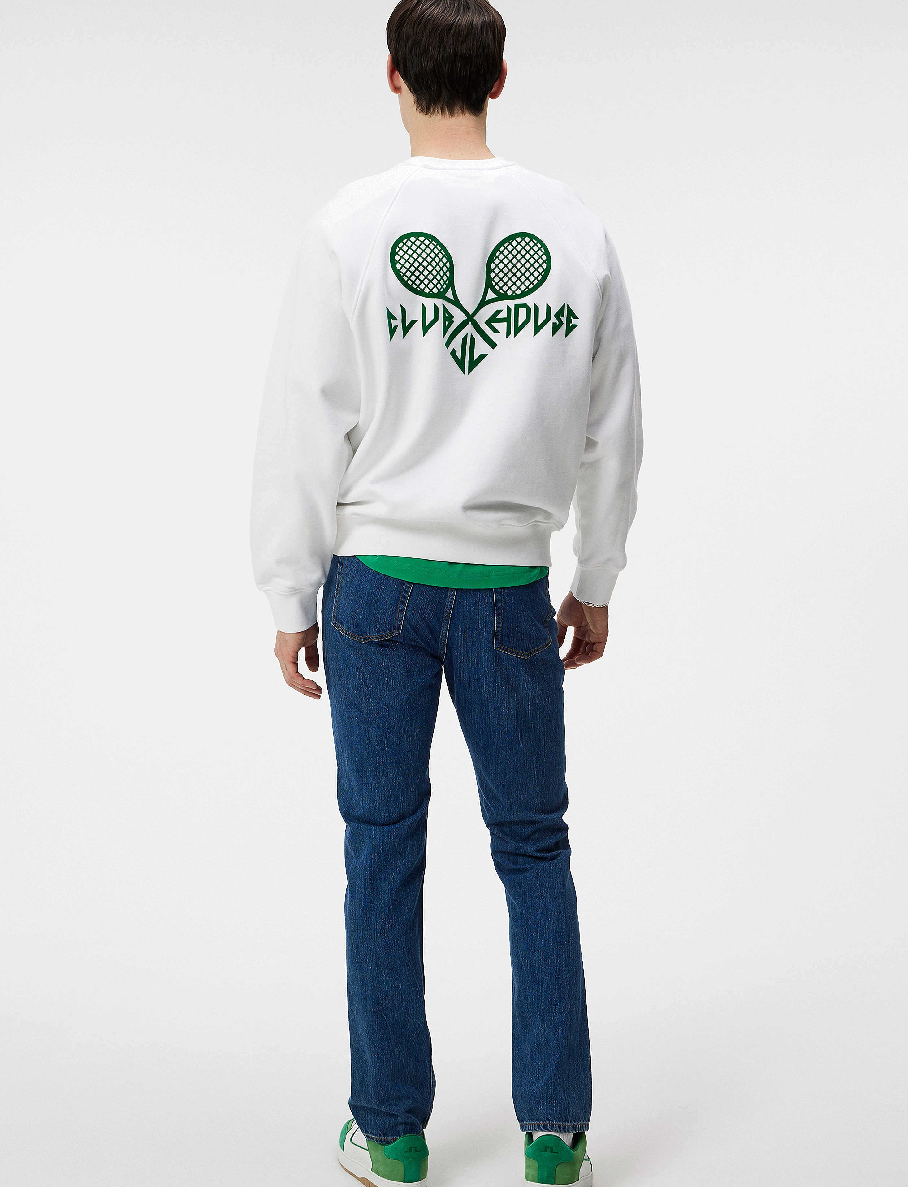 J. Lindeberg - Callan Printed Crew - džemperiai - white - 2