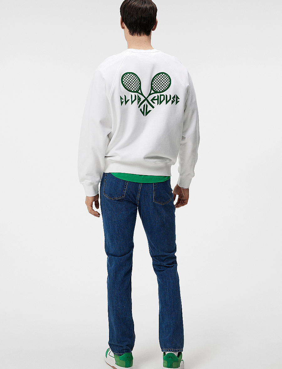J. Lindeberg - Callan Printed Crew - dressipluusid - white - 2