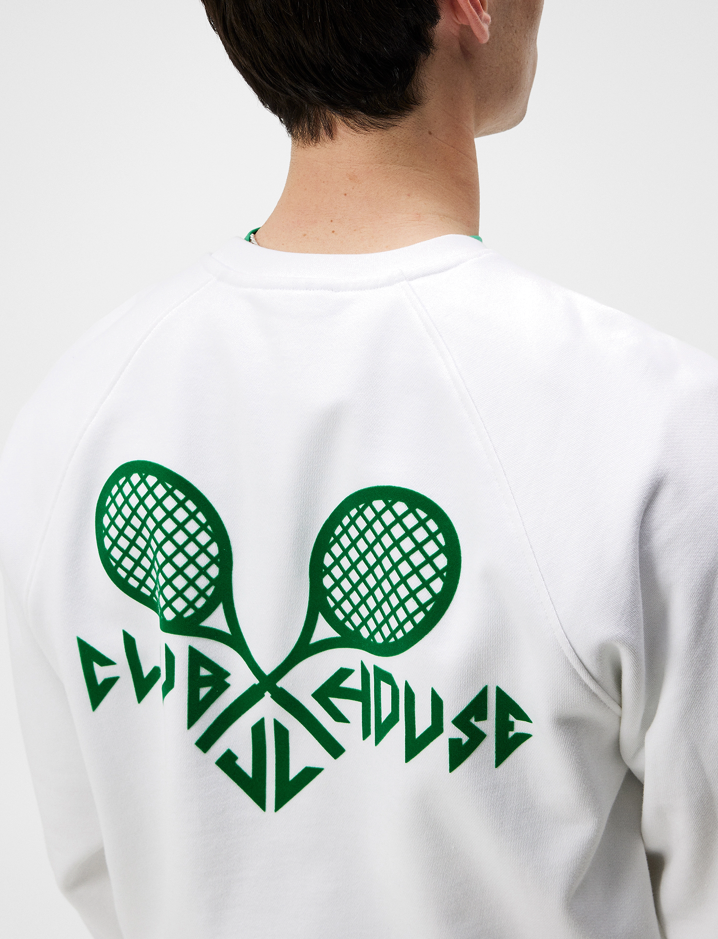 J. Lindeberg - Callan Printed Crew - džemperiai - white - 4