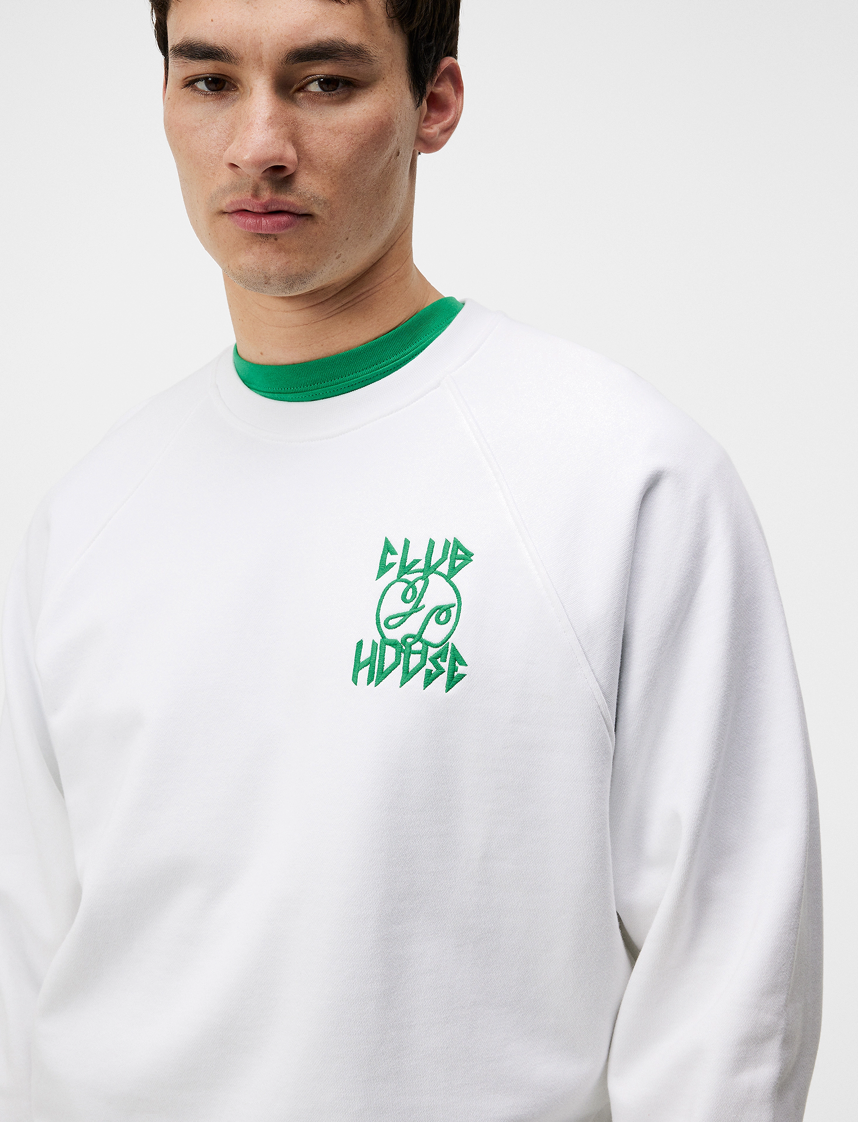 J. Lindeberg - Callan Printed Crew - džemperiai - white - 5