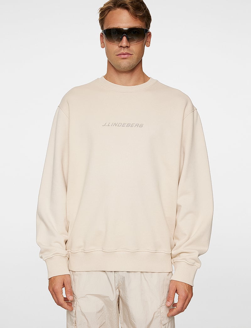 J. Lindeberg - Callan Logo Crew Neck - osta olukorra järgi - moonbeam - 0