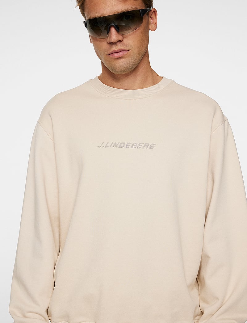 J. Lindeberg - Callan Logo Crew Neck - osta olukorra järgi - moonbeam - 5
