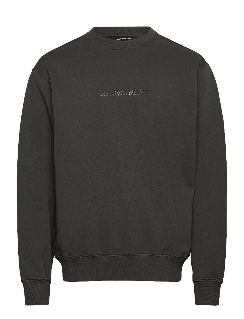 J. Lindeberg - Callan Logo Crew Neck - sweatshirts - washed black - 1