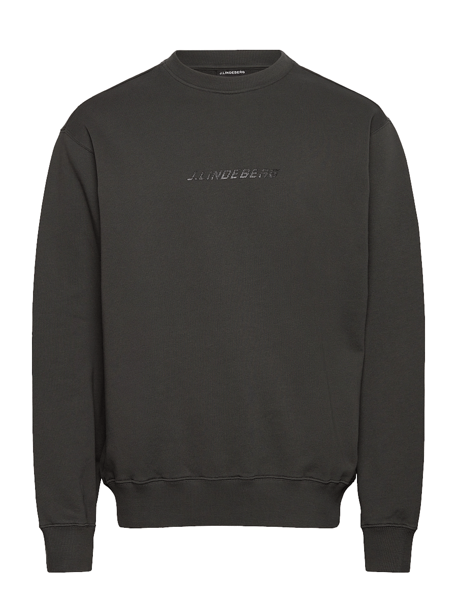 J. Lindeberg - Callan Logo Crew Neck - sweatshirts - washed black - 1