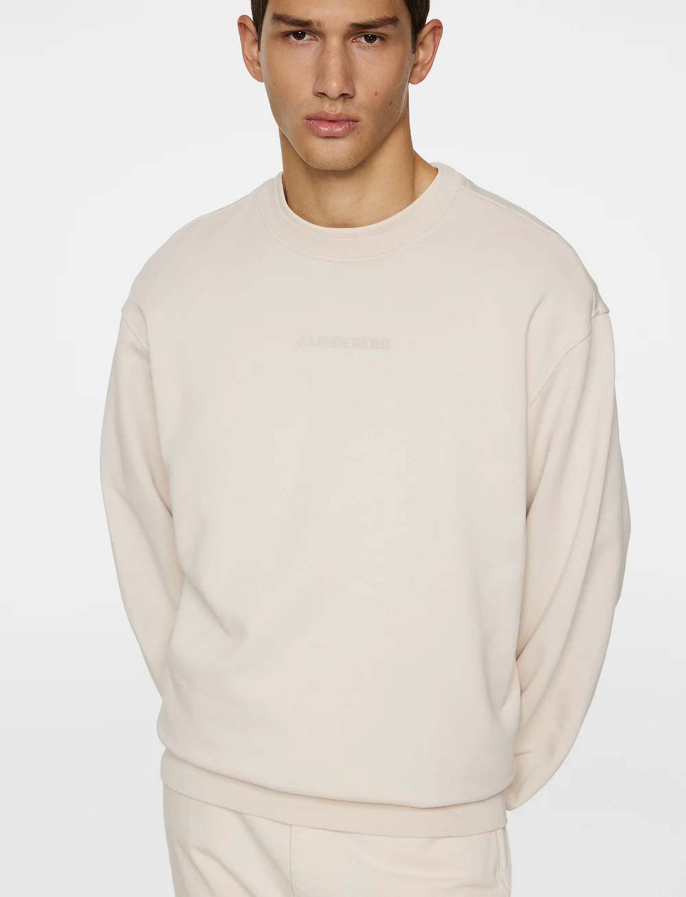 J. Lindeberg - Callan Crew Neck - shoppa efter tillfälle - moonbeam - 5