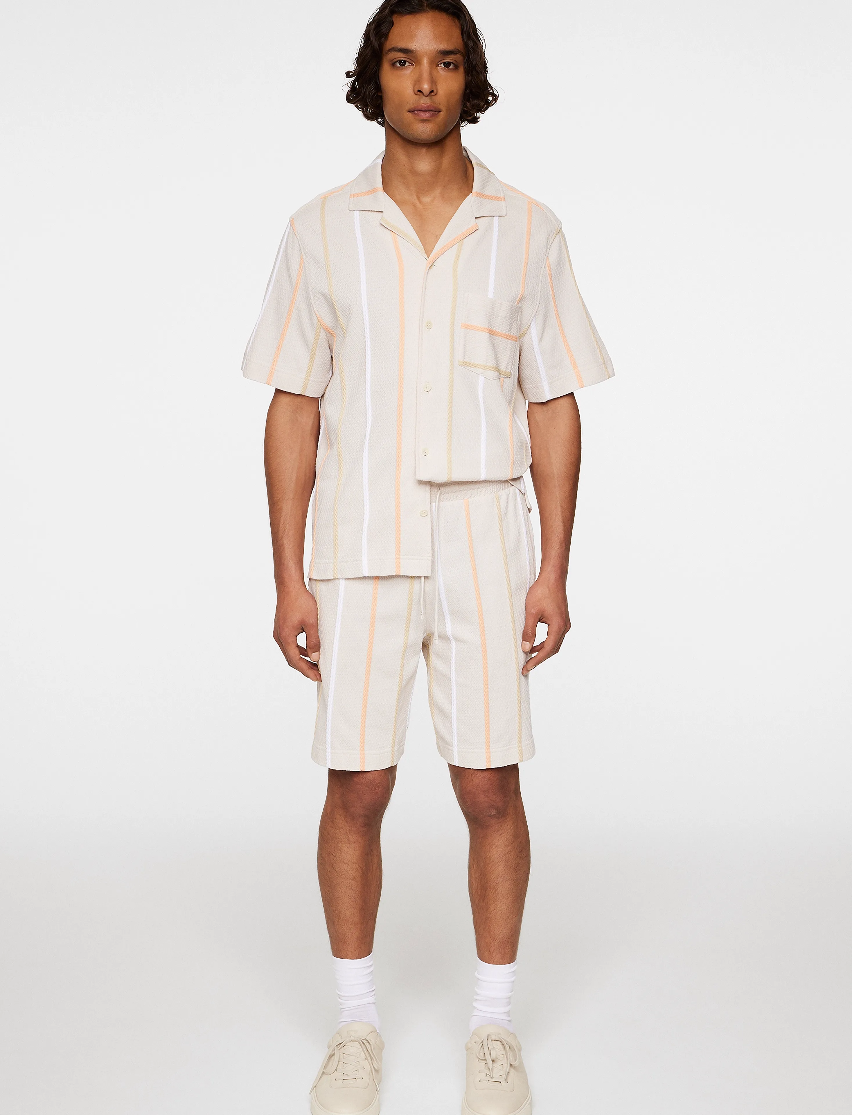 J. Lindeberg - Simon Stripe Shorts - moonbeam - 4