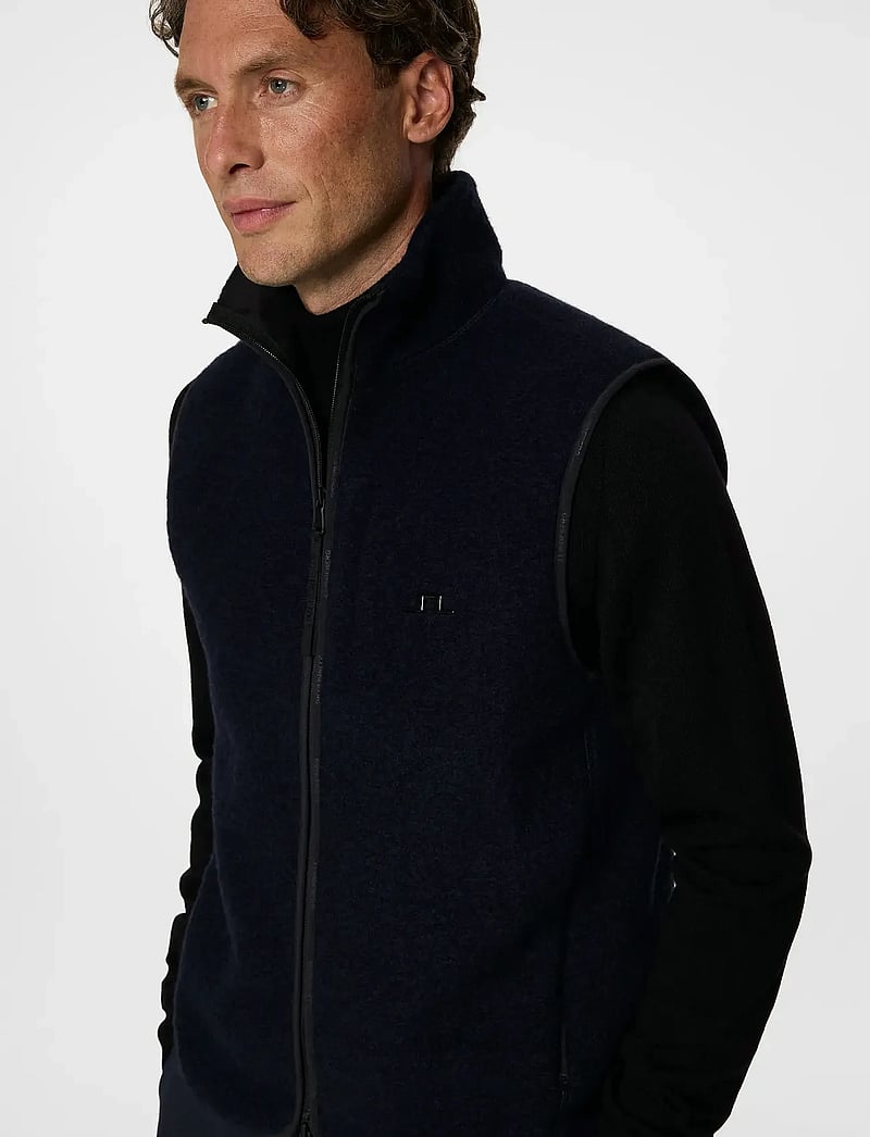 J. Lindeberg - Duncan Wool Fleece Vest - westen - jl navy - 5