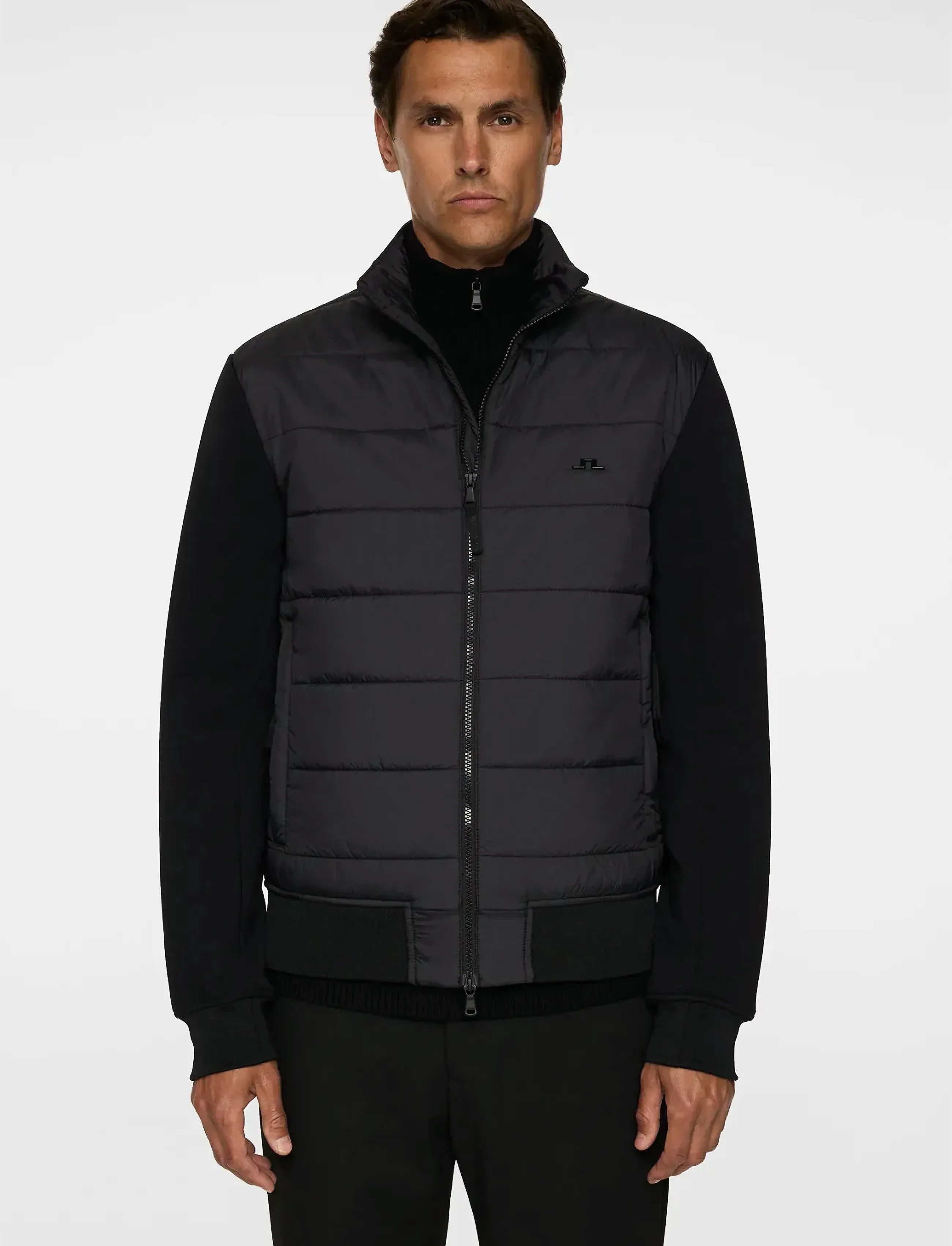 J. Lindeberg Stephen Hybrid Zip Jacket, XL, Jackets, Schwarz - Männerswear