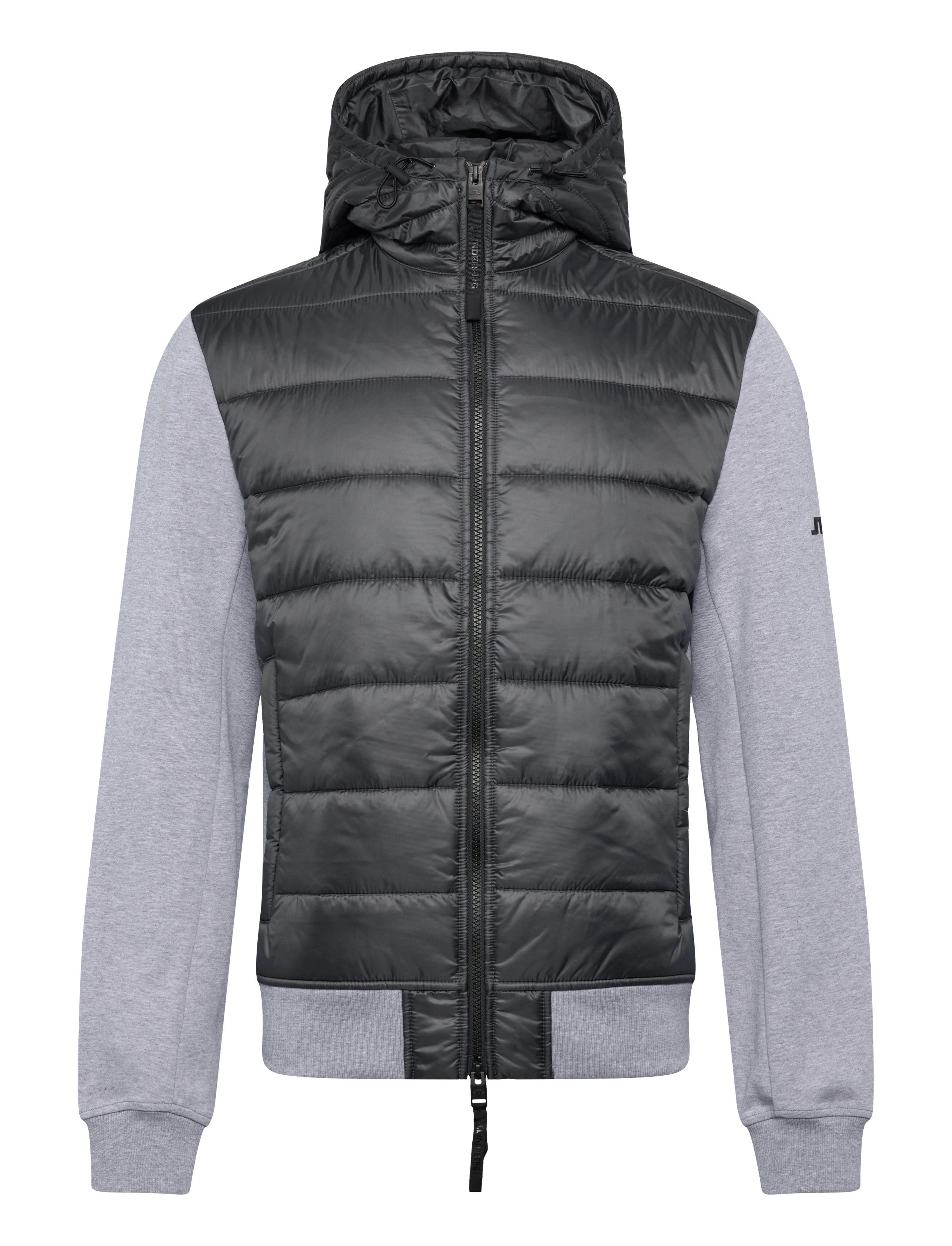Seth Hybrid Zip Hood - MEDIUM GREY MELANGE