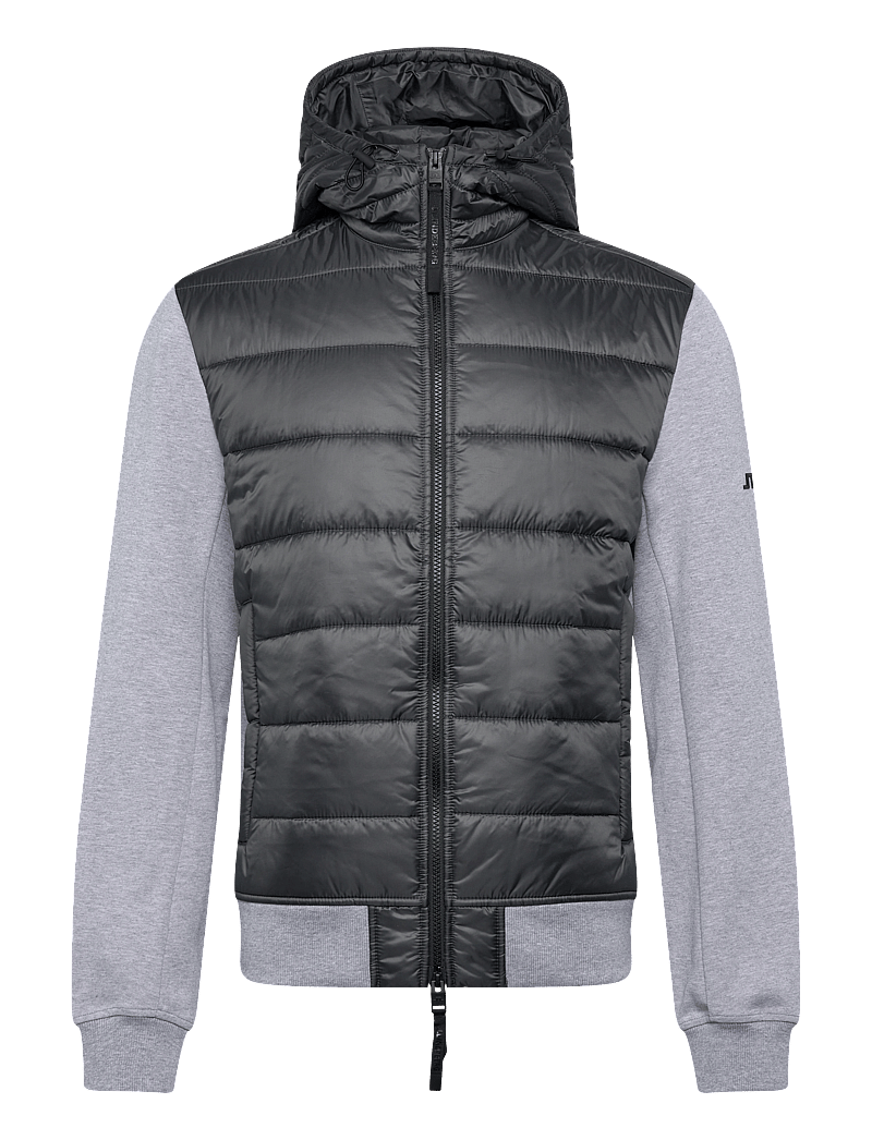 J. Lindeberg - Seth Hybrid Zip Hood - hybridjackor - medium grey melange - 1