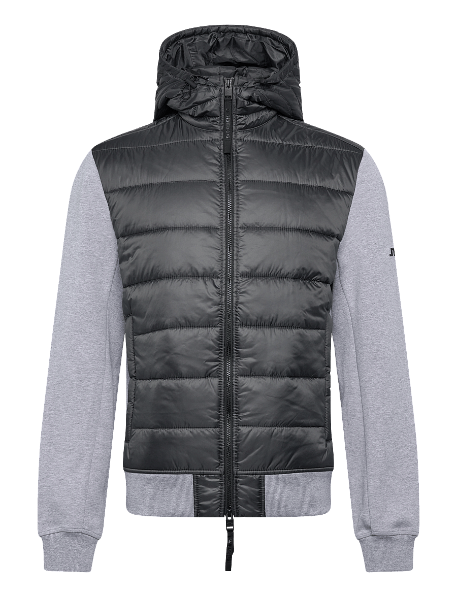J. Lindeberg - Seth Hybrid Zip Hood - hybridjakker - medium grey melange - 1