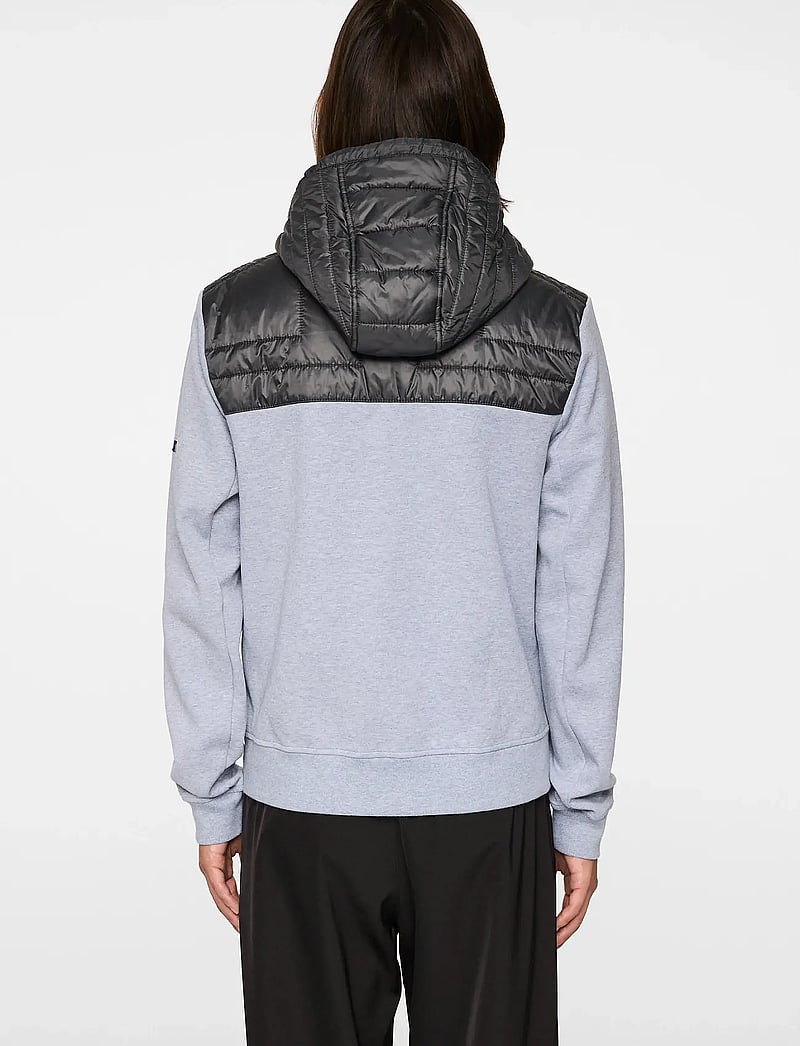 J. Lindeberg - Seth Hybrid Zip Hood - hybridjackor - medium grey melange - 3