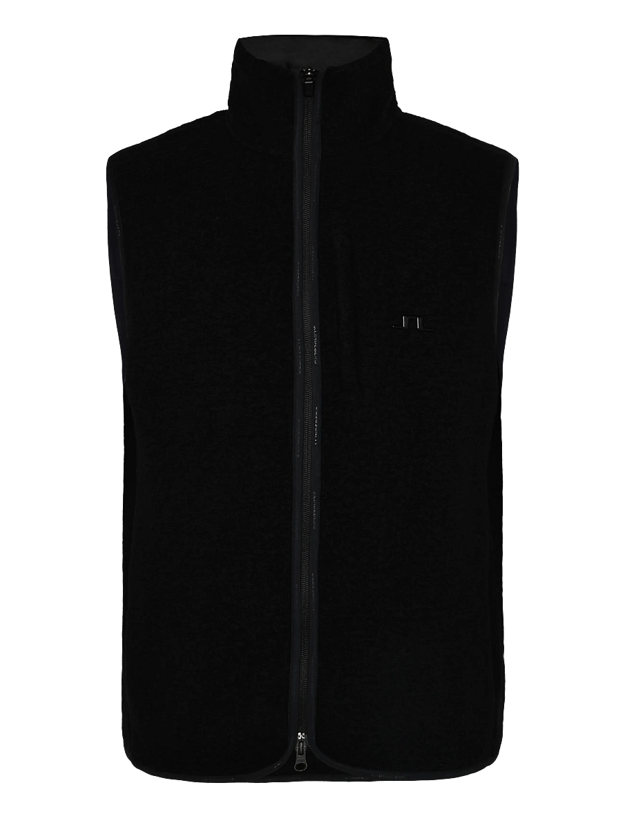 J. Lindeberg - Duncan Wool Fleece Vest - veste - black - 1