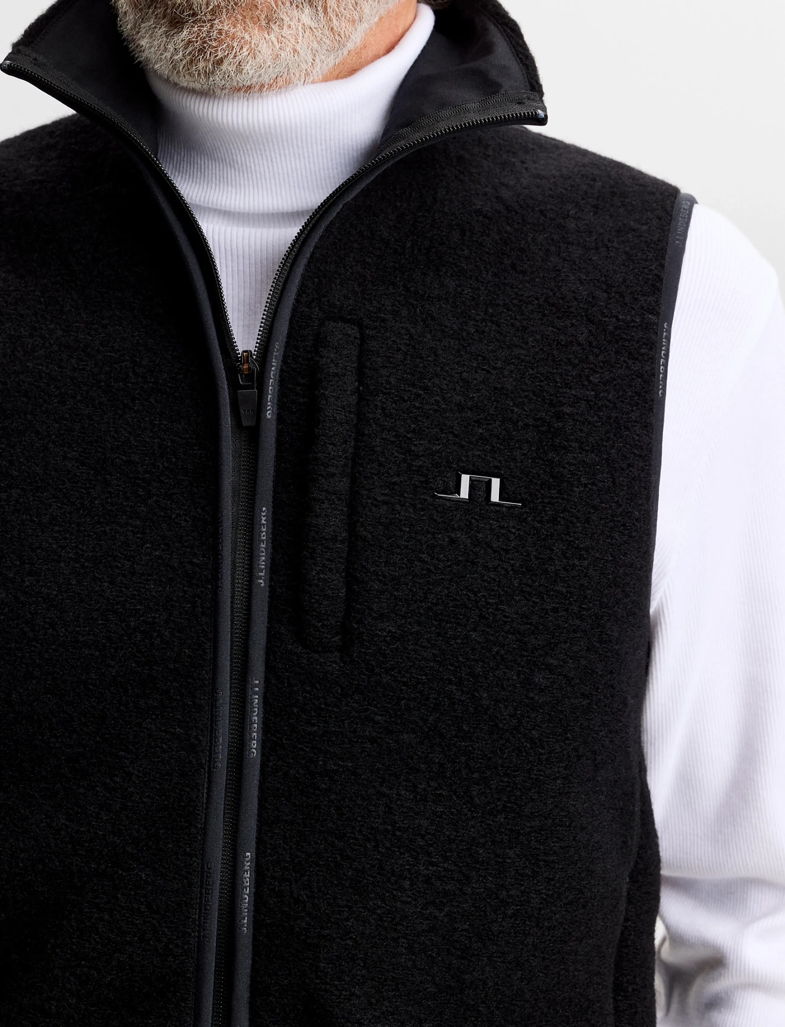 J. Lindeberg - Duncan Wool Fleece Vest - westen - black - 4