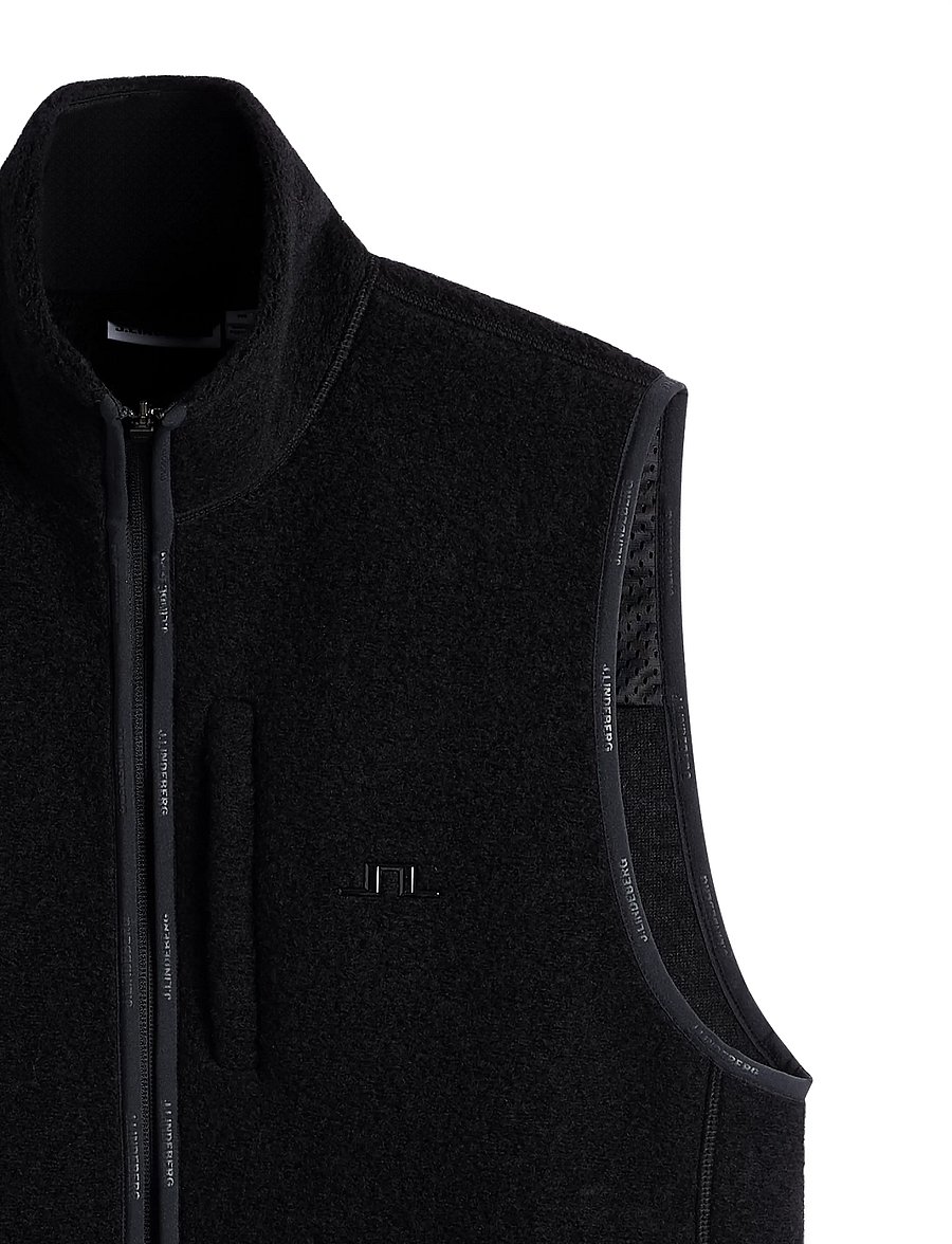 J. Lindeberg - Duncan Wool Fleece Vest - westen - black - 5