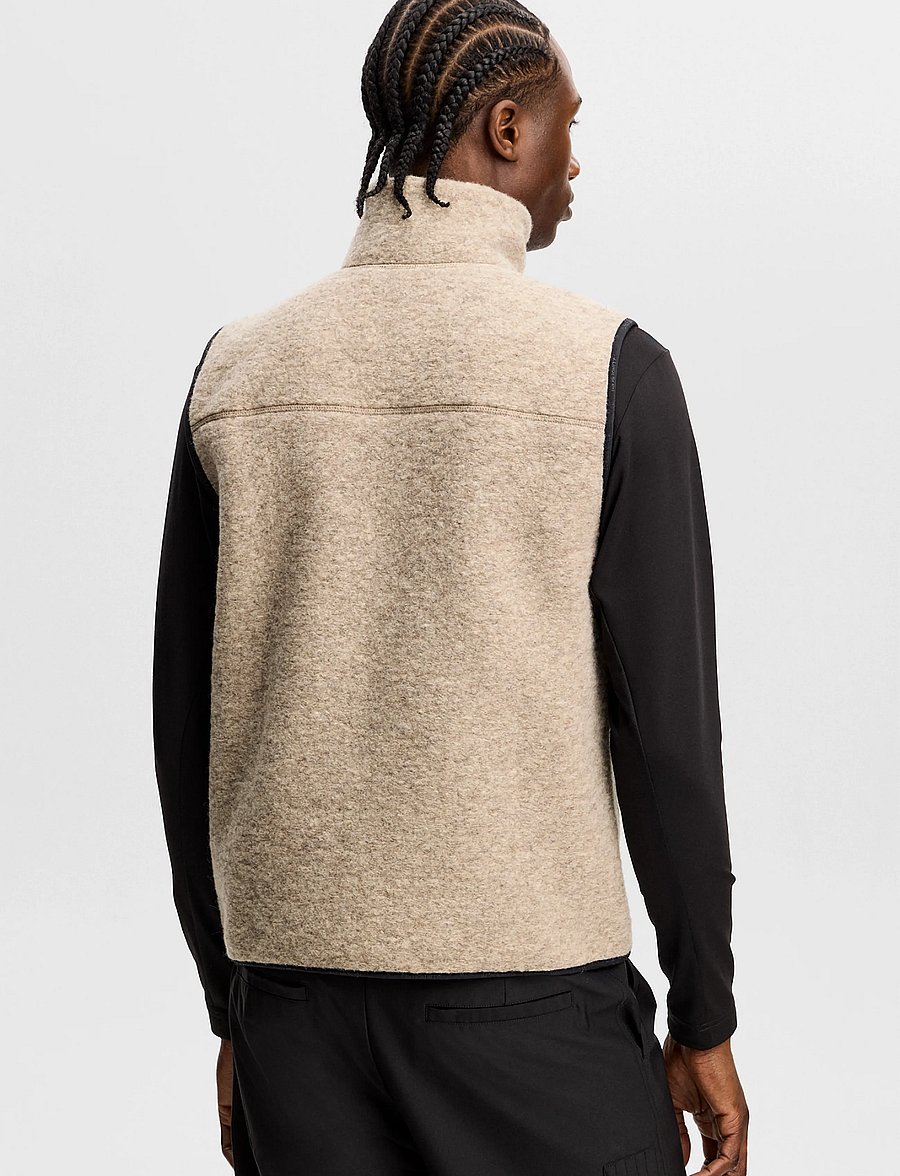 J. Lindeberg - Duncan Wool Fleece Vest - västar - moonbeam - 2