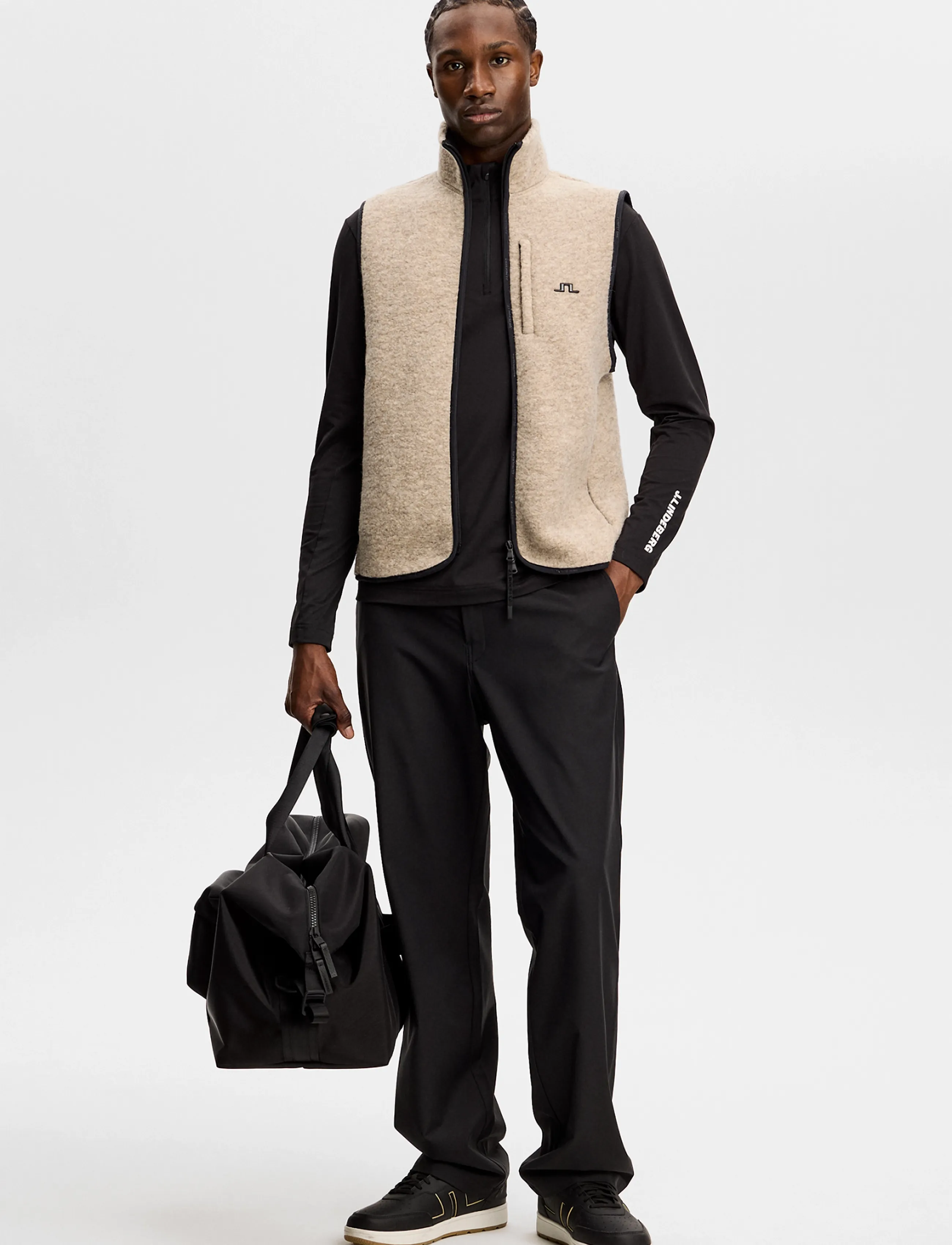 J. Lindeberg - Duncan Wool Fleece Vest - västar - moonbeam - 3