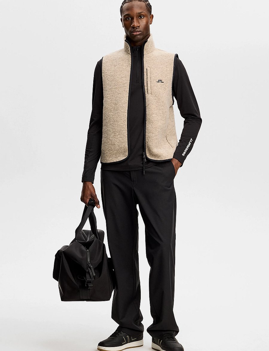 J. Lindeberg - Duncan Wool Fleece Vest - västar - moonbeam - 3