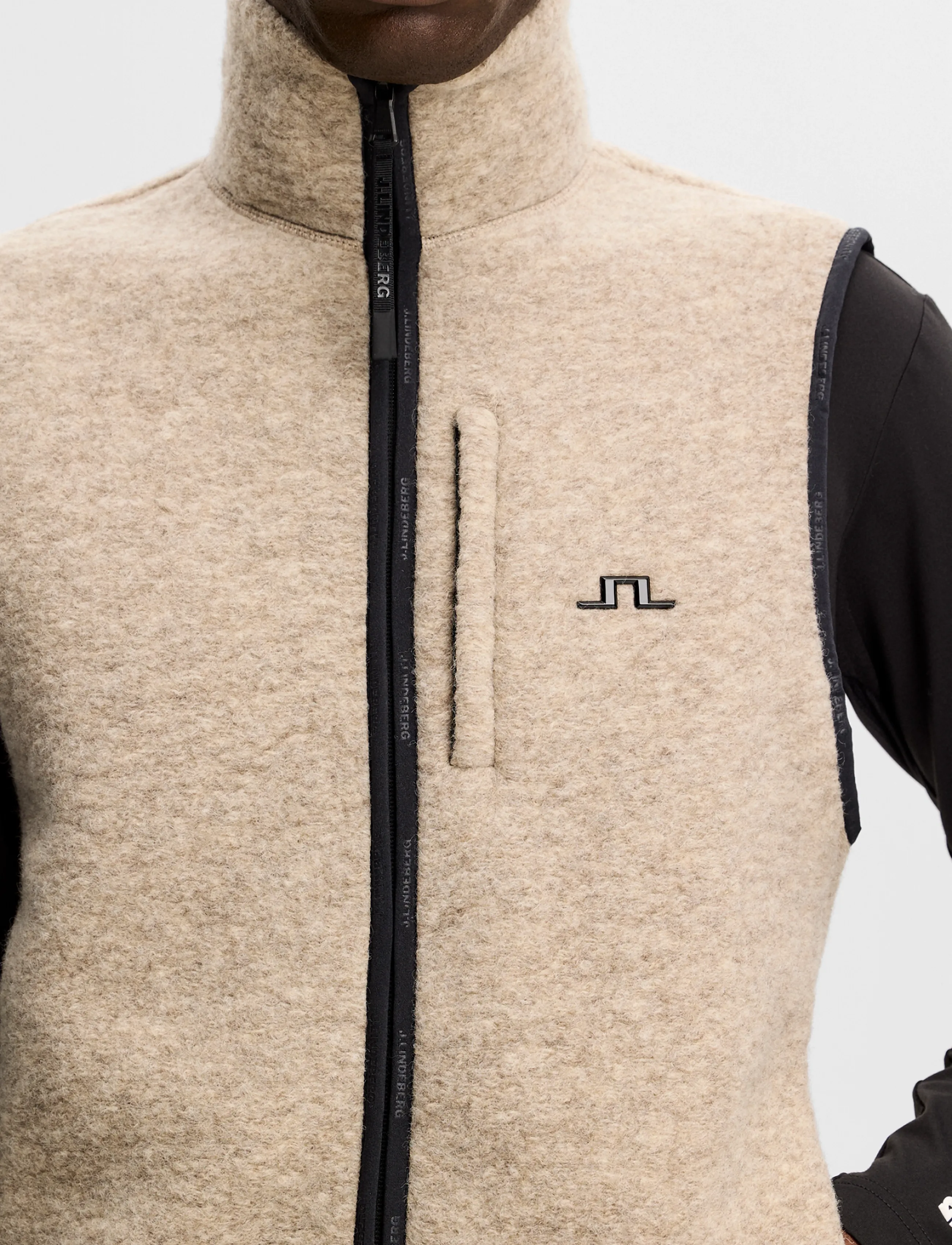 J. Lindeberg - Duncan Wool Fleece Vest - västar - moonbeam - 4