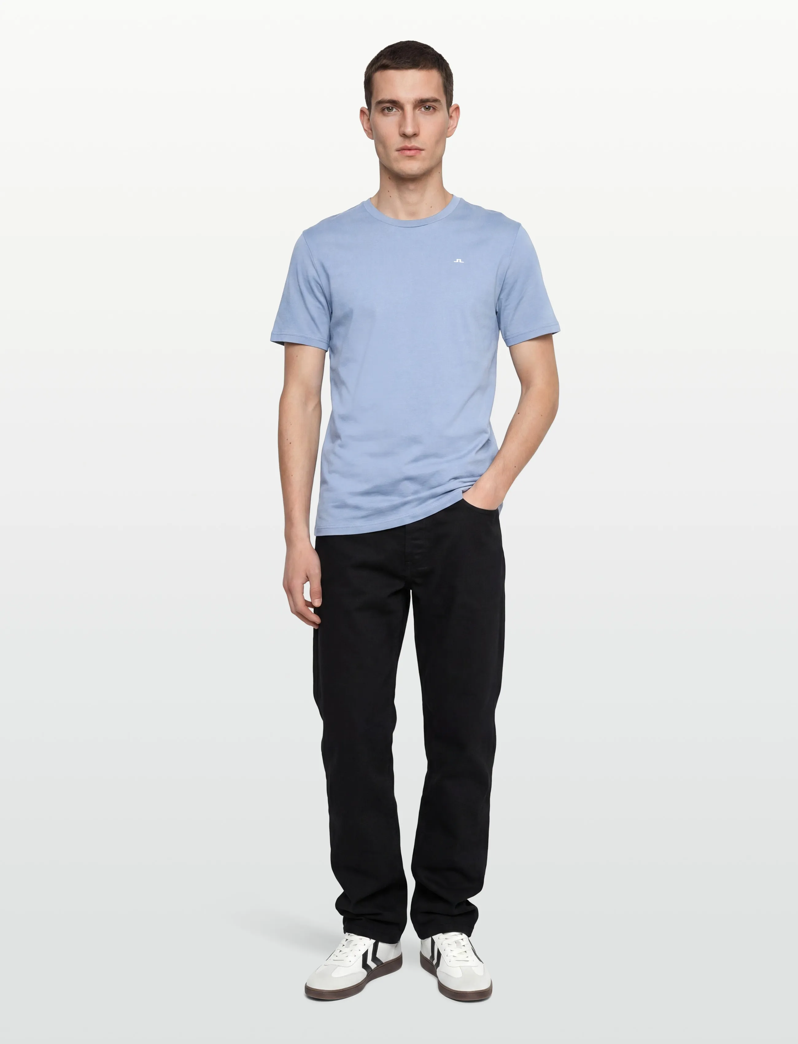 J. Lindeberg M Cotton Blend T-shirt - T-shirts - RAIN WASHED / blue