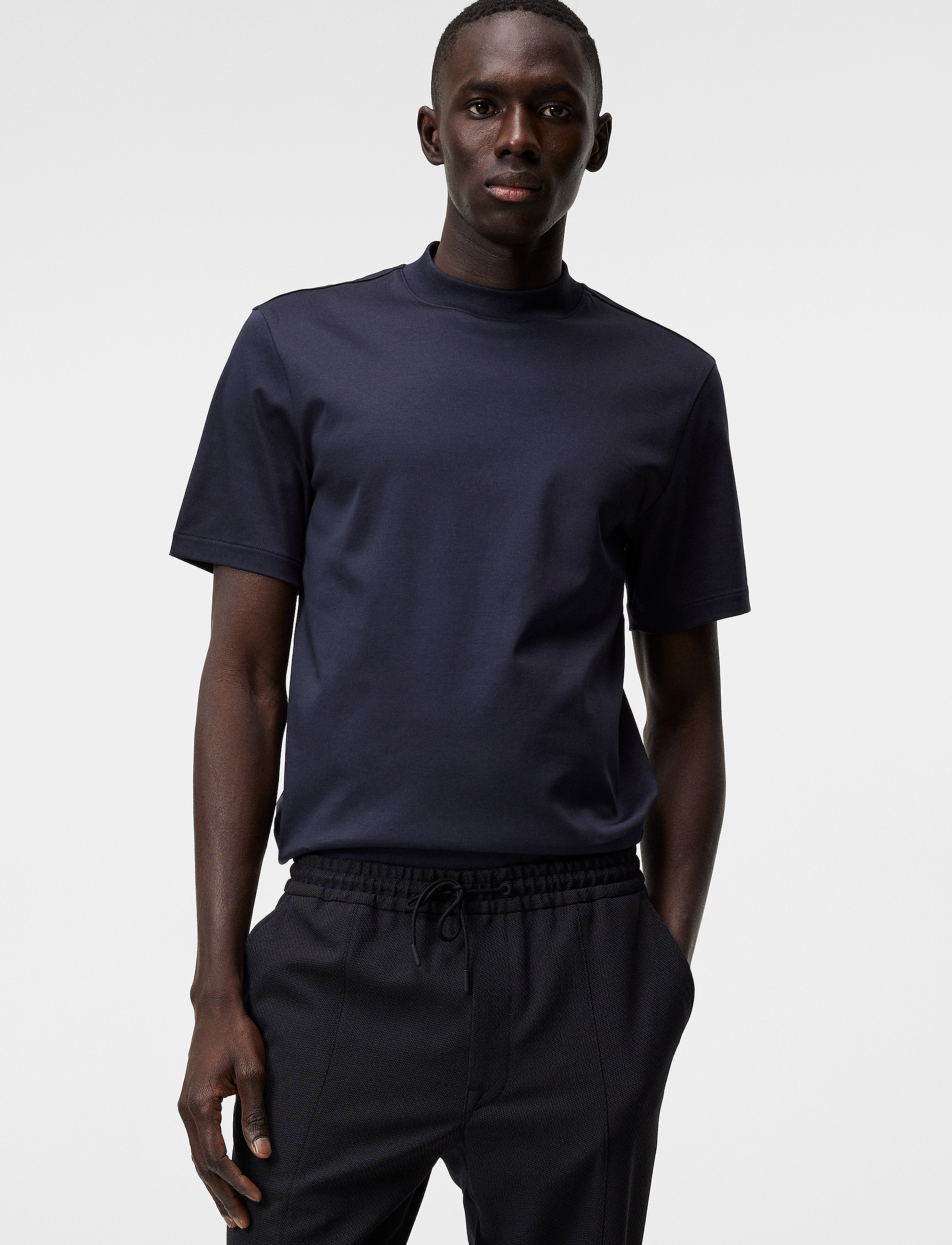 J. Lindeberg - Ace Mock Neck T-shirt - jl navy - 1