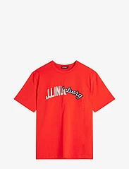 J. Lindeberg - Camilo Graphic T-shirt - kortärmade t-shirts - fiery red - 1