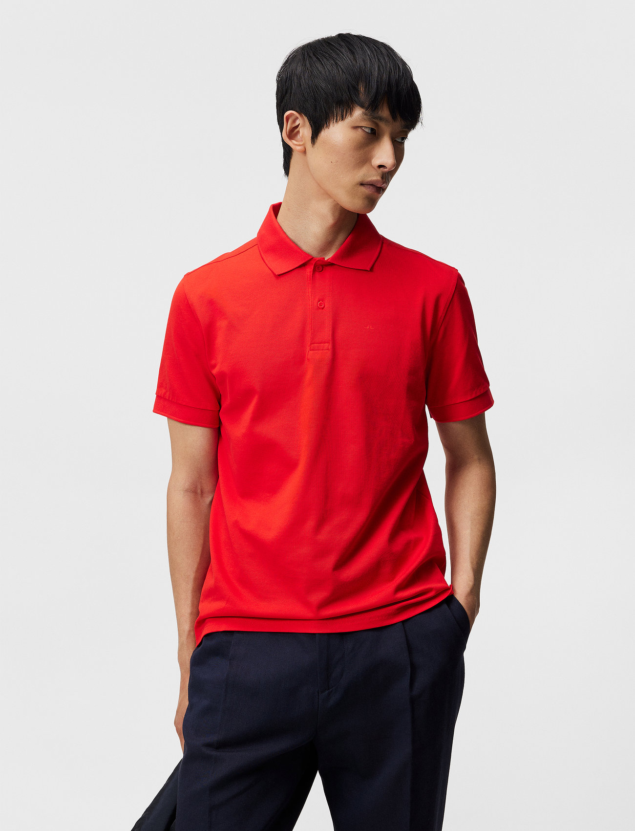 J. Lindeberg - Troy Polo shirt - short-sleeved polos - fiery red - 1